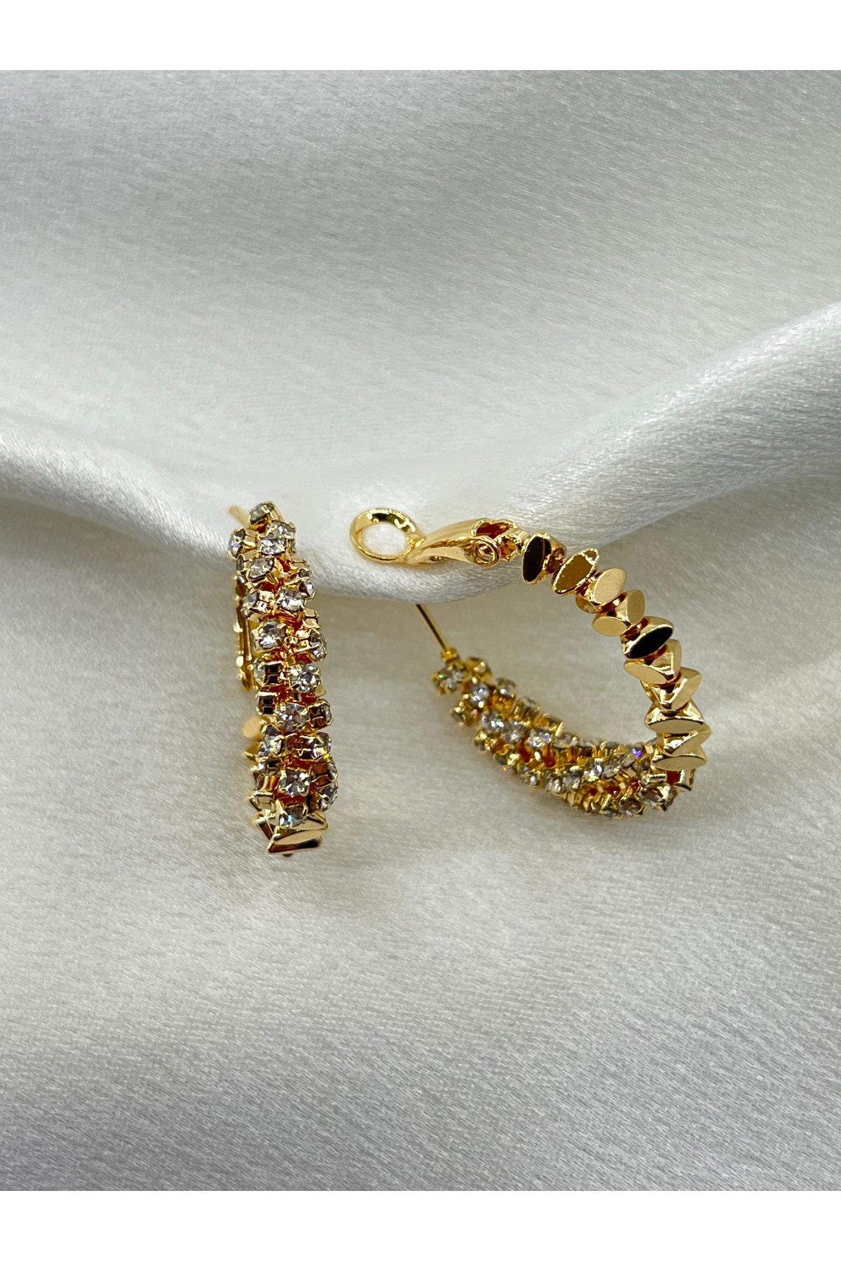 Lavienta Rose Gold Dorika Model Çelik Halka Küpe