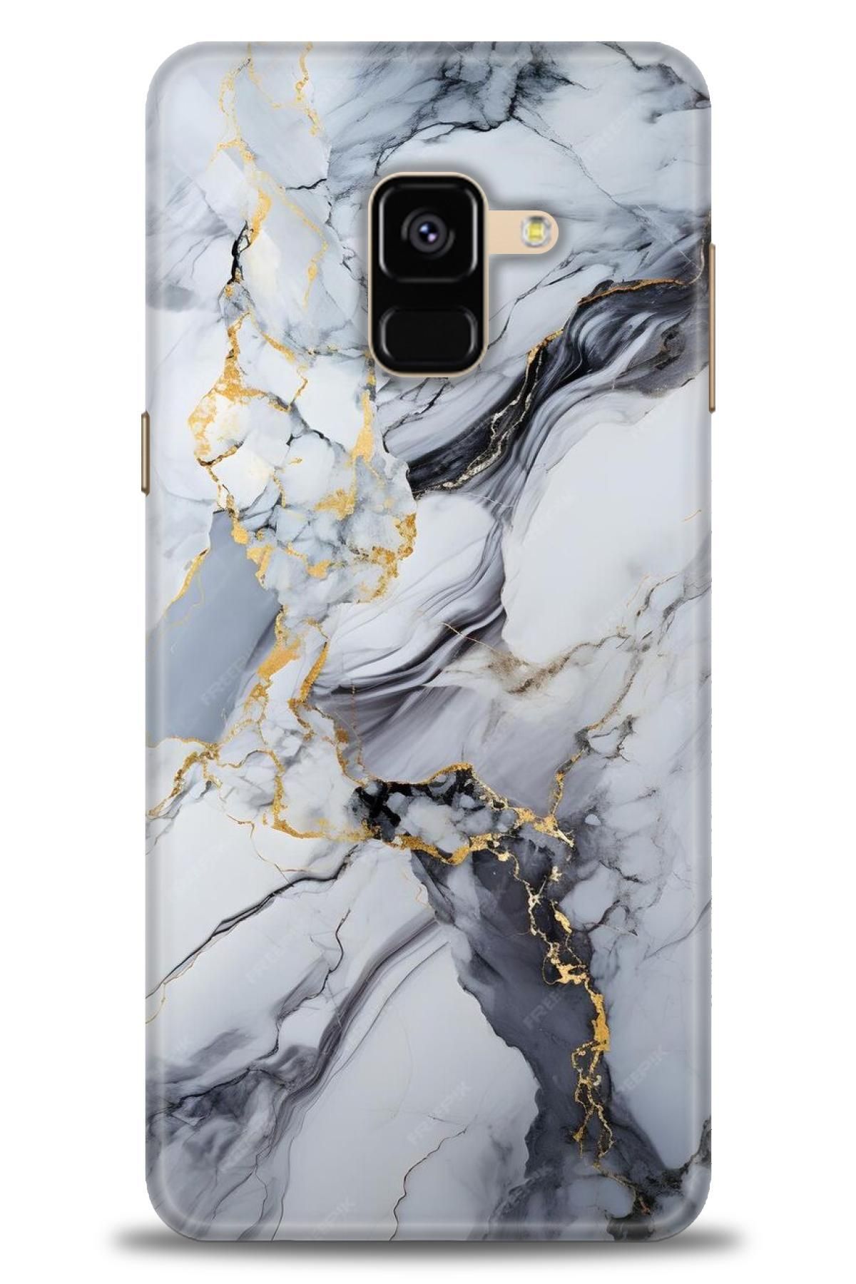 CooperTech Samsung Galaxy A8 2018 İle Uyumlu HD Baskılı Desenli Silikon Kılıf - 223