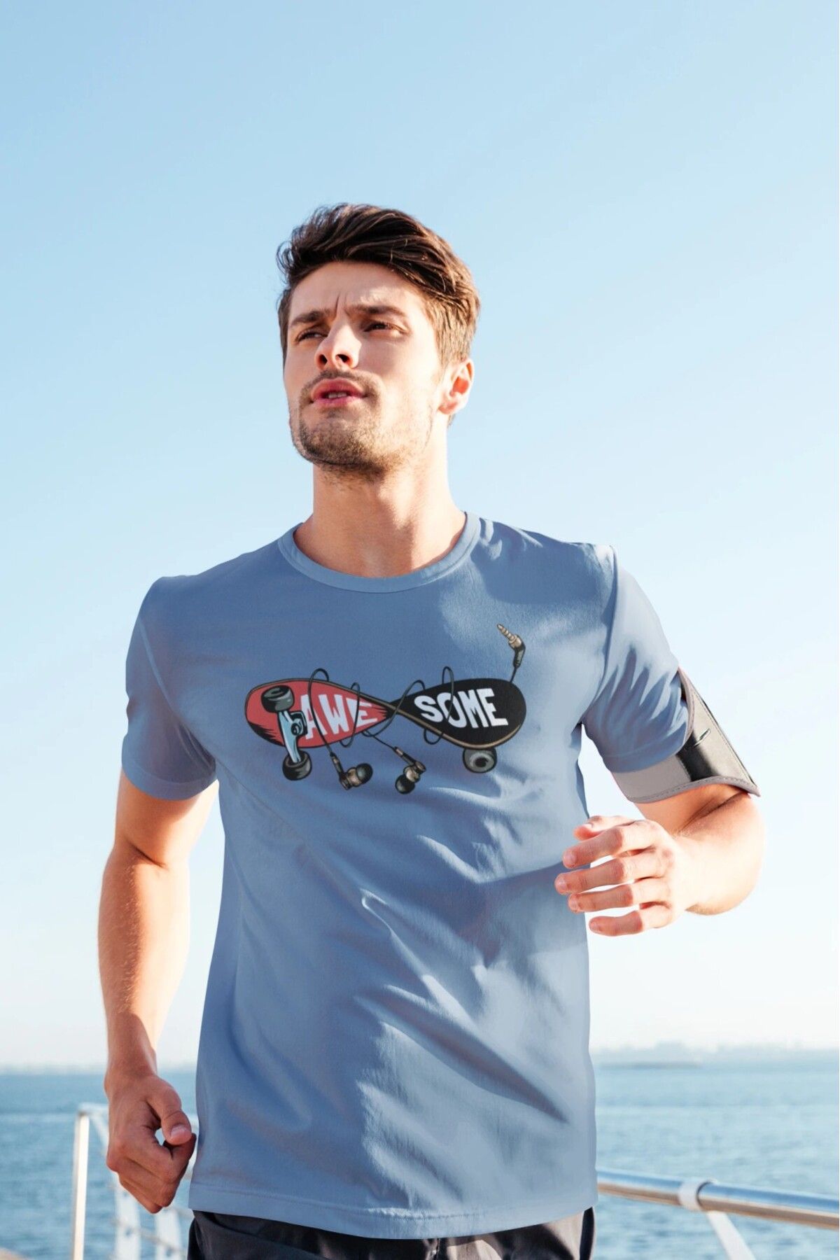 soul stop where freedom flows against the current Unisex T-shirt - AWESOME Skate & Müzik Tasarımı | Soul Stop Özgün Tasarımı