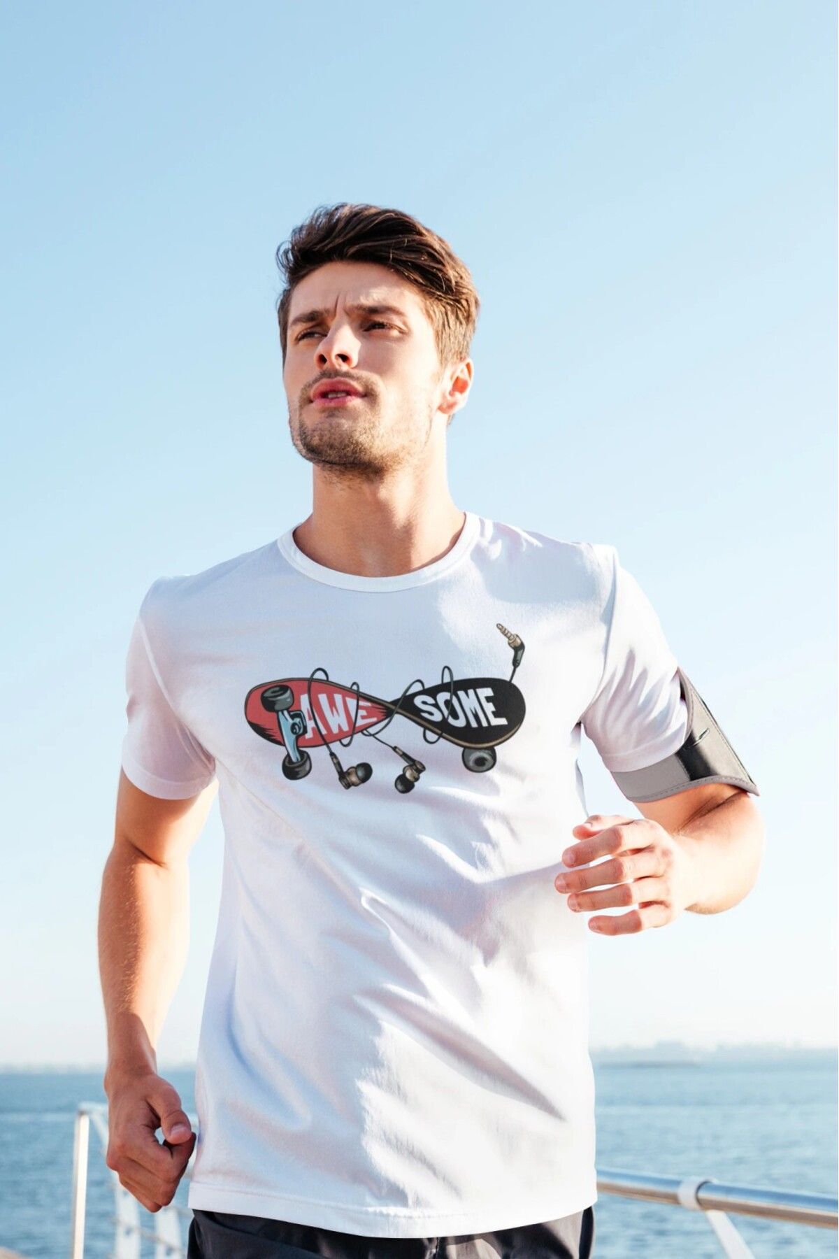 soul stop where freedom flows against the current Unisex T-shirt - AWESOME Skate & Müzik Tasarımı | Soul Stop Özgün Tasarımı