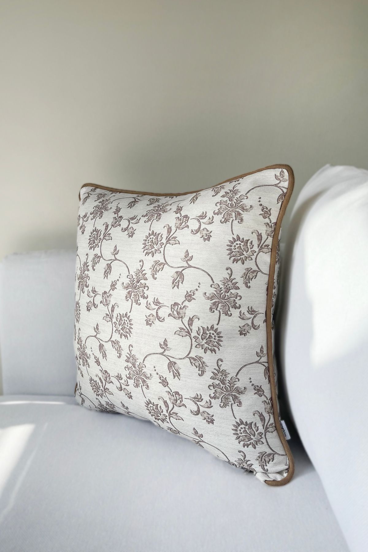 RİTMOHOME Vintage, Biyeli, Eskitme, Modern, Farmhouse, Iskandinav, 50x50 Dekoratif Yastık(İÇİ DOLGULU)