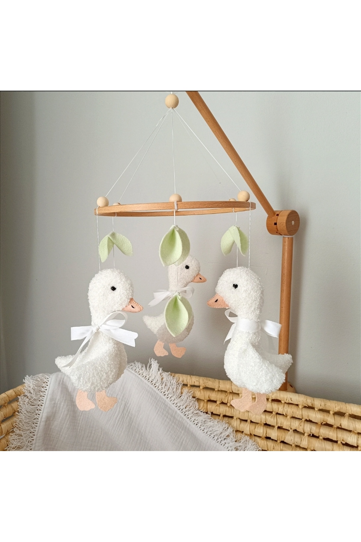 hobiimobiii Dönence (MÜZİKLİ) bebek beşik süsü Teddy dönence ördek fotoğrafı 2 (önizleme)