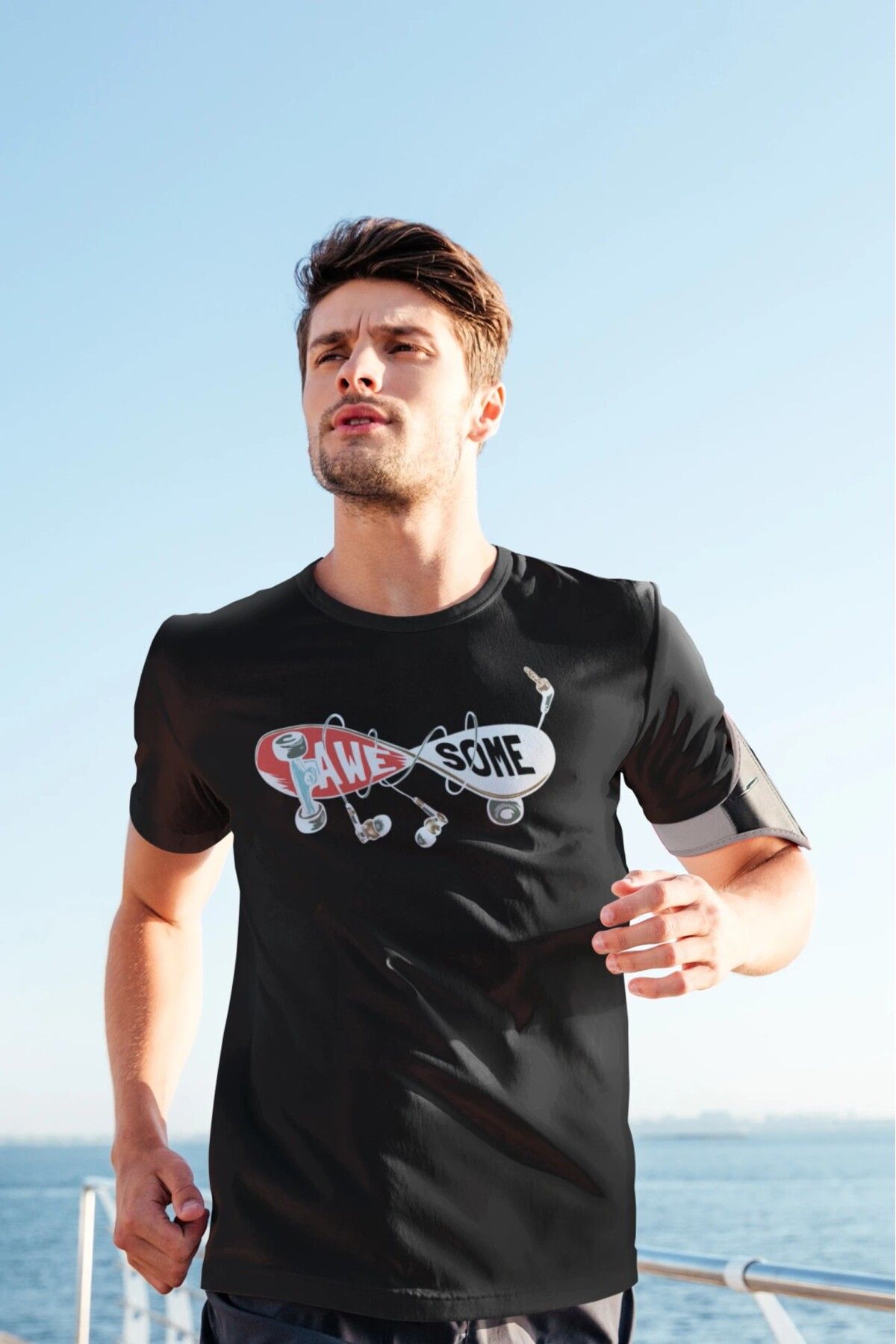soul stop where freedom flows against the current Unisex T-shirt - AWESOME Skate & Müzik Tasarımı | Soul Stop Özgün Tasarımı