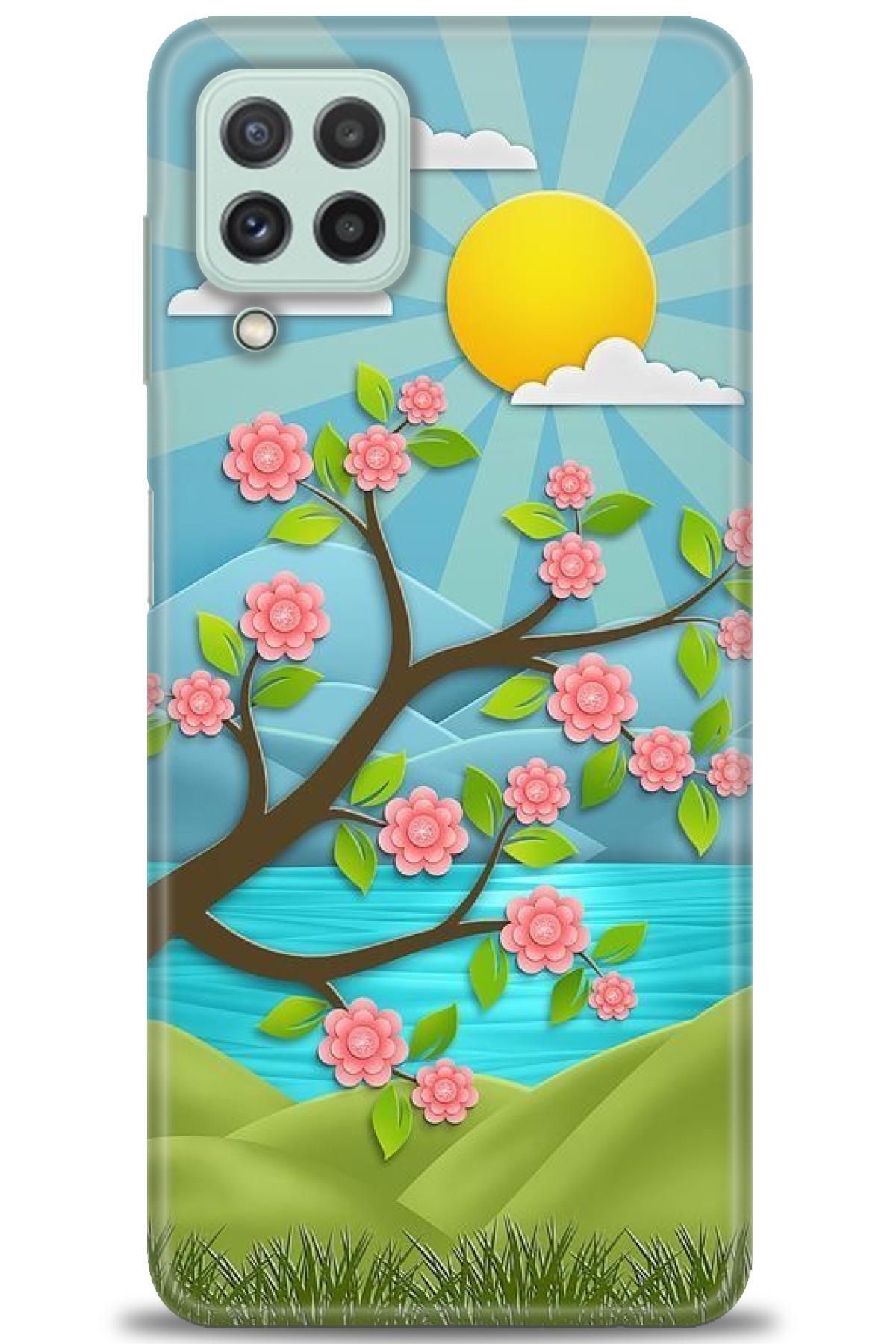 CooperTech Samsung Galaxy M22 İle Uyumlu HD Baskılı Desenli Silikon Kılıf - 746