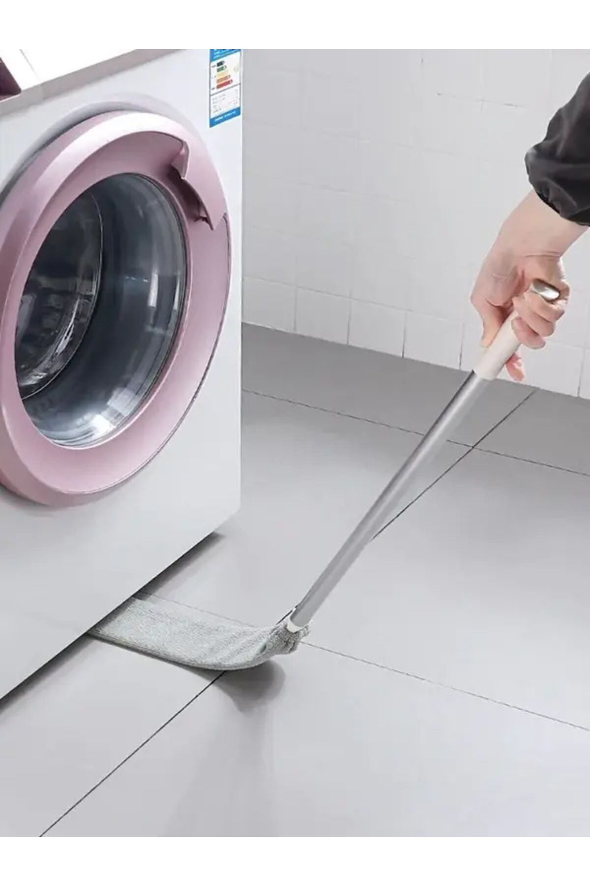 Emal Home Pratik Mikrofiber Başlıklı Girintili Yüzey Dip Köşe Raf Temizleme Sihirli Toz Alma Fırçası
