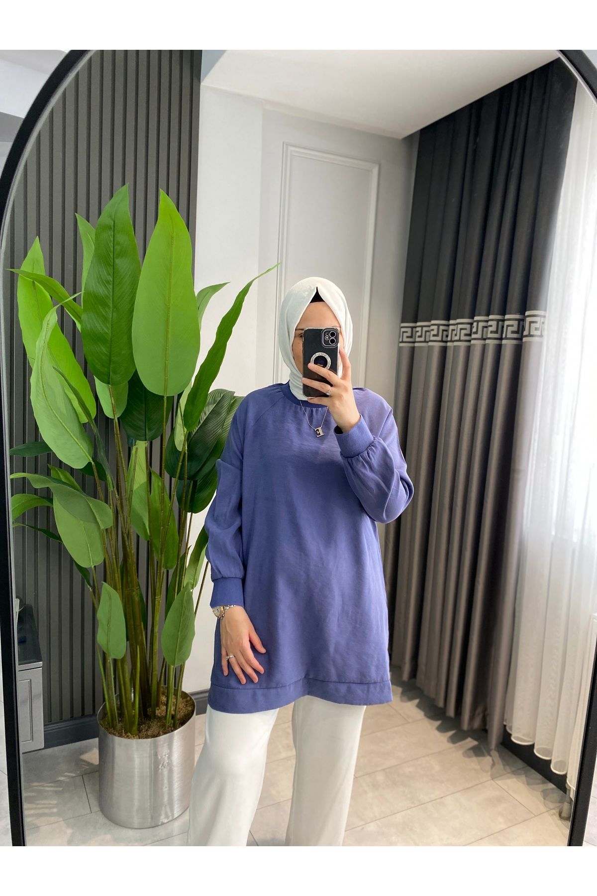 SARE BOUTIQUE Kadın Qupra kumaş Tesettür tunik