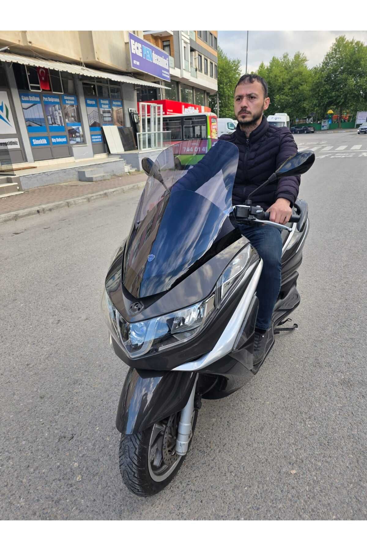 Piaggio X10 Siperlik Ön Cam 2011-2017 Model 73cm Füme Renkli 4mm