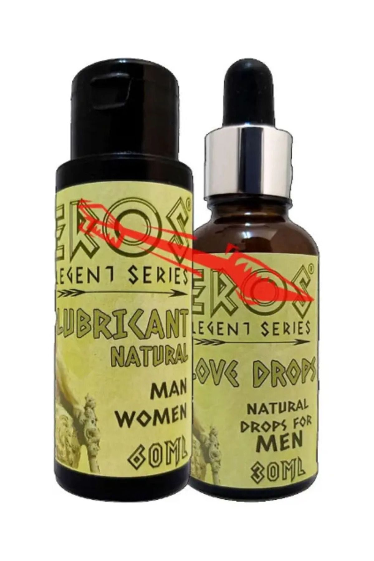 Natural Creams Eros Legent 60 ml Lubricant Gel+ Soğuk Erkeklere Özel Içecek 30 ml