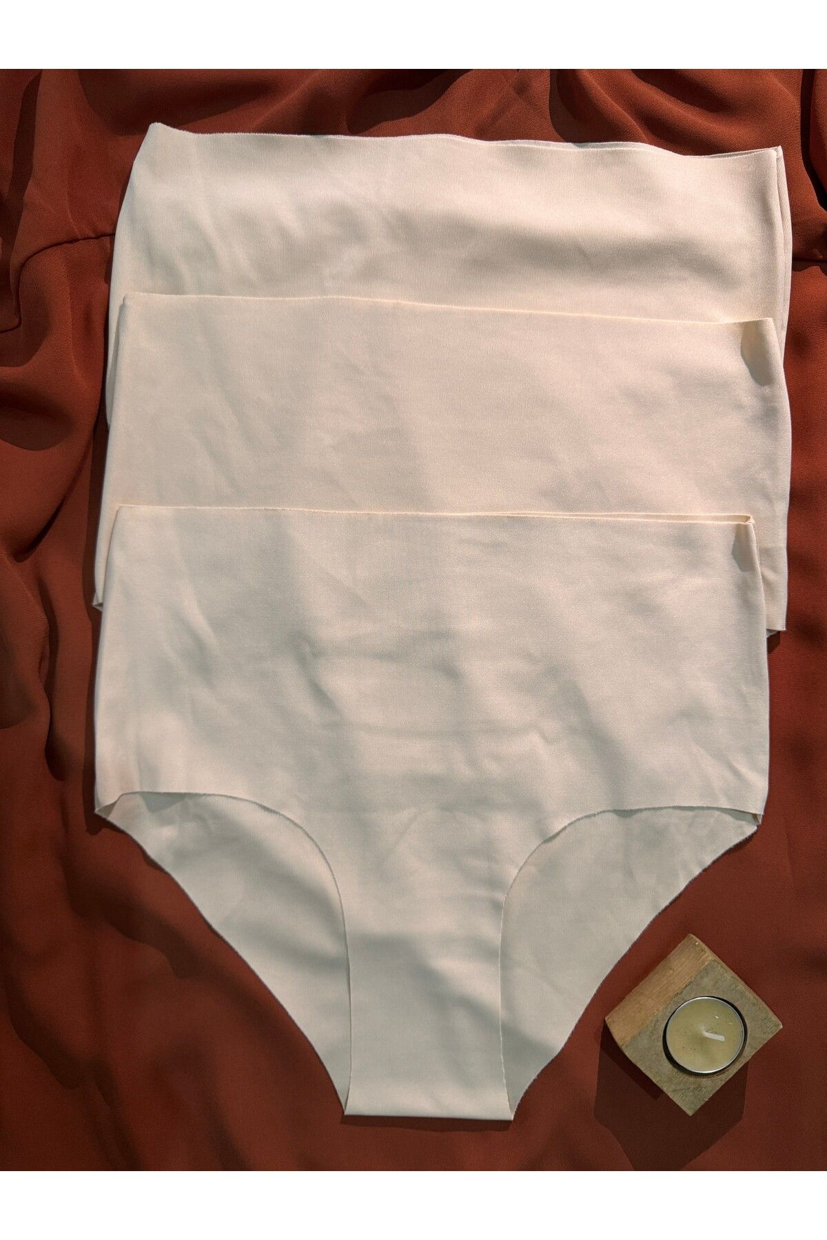 Cottondance Lazer Kesim Dikişsiz Yüksek Bel 3'lü Ten Rengi Külot