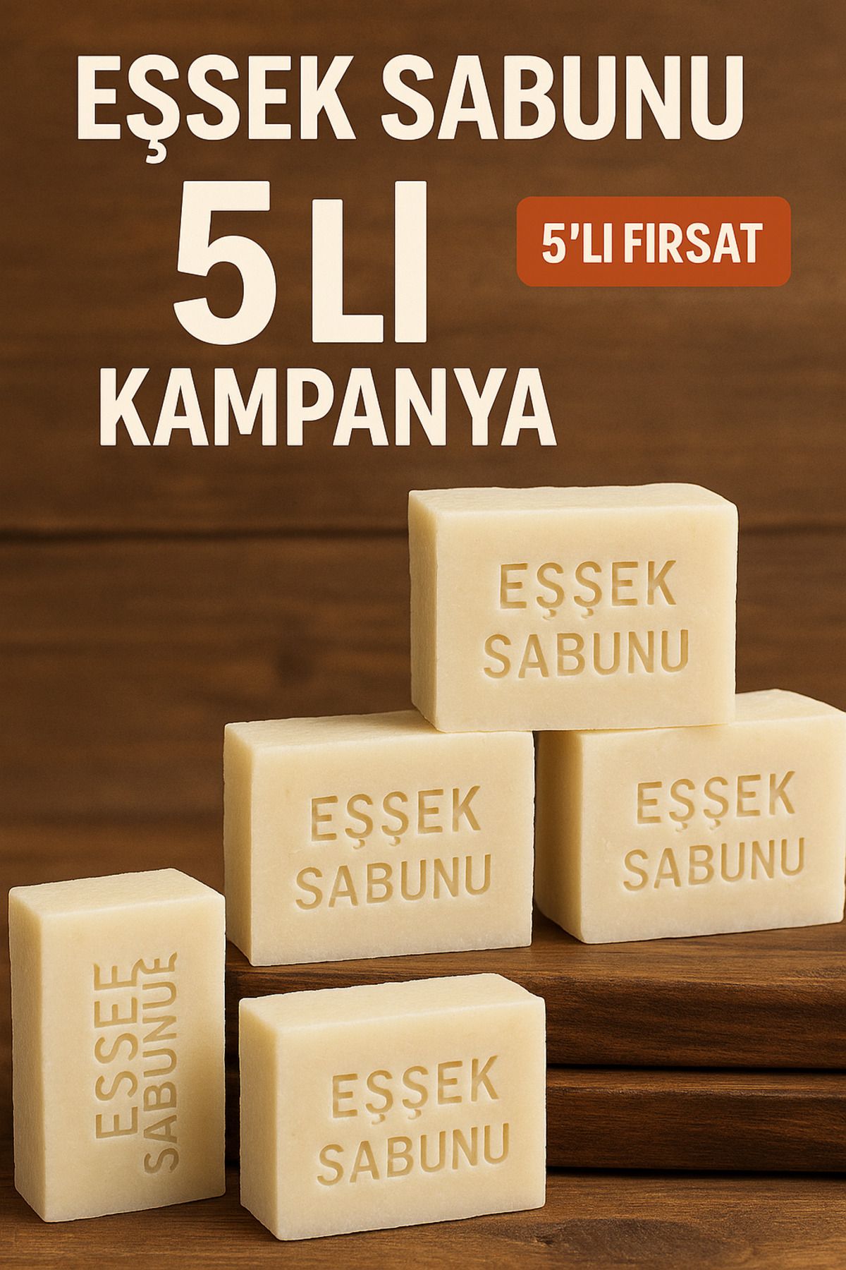 collazer Eşek Sütü Sabunu Doğal Yapım 5'li Eşşek Sütü Sabunu