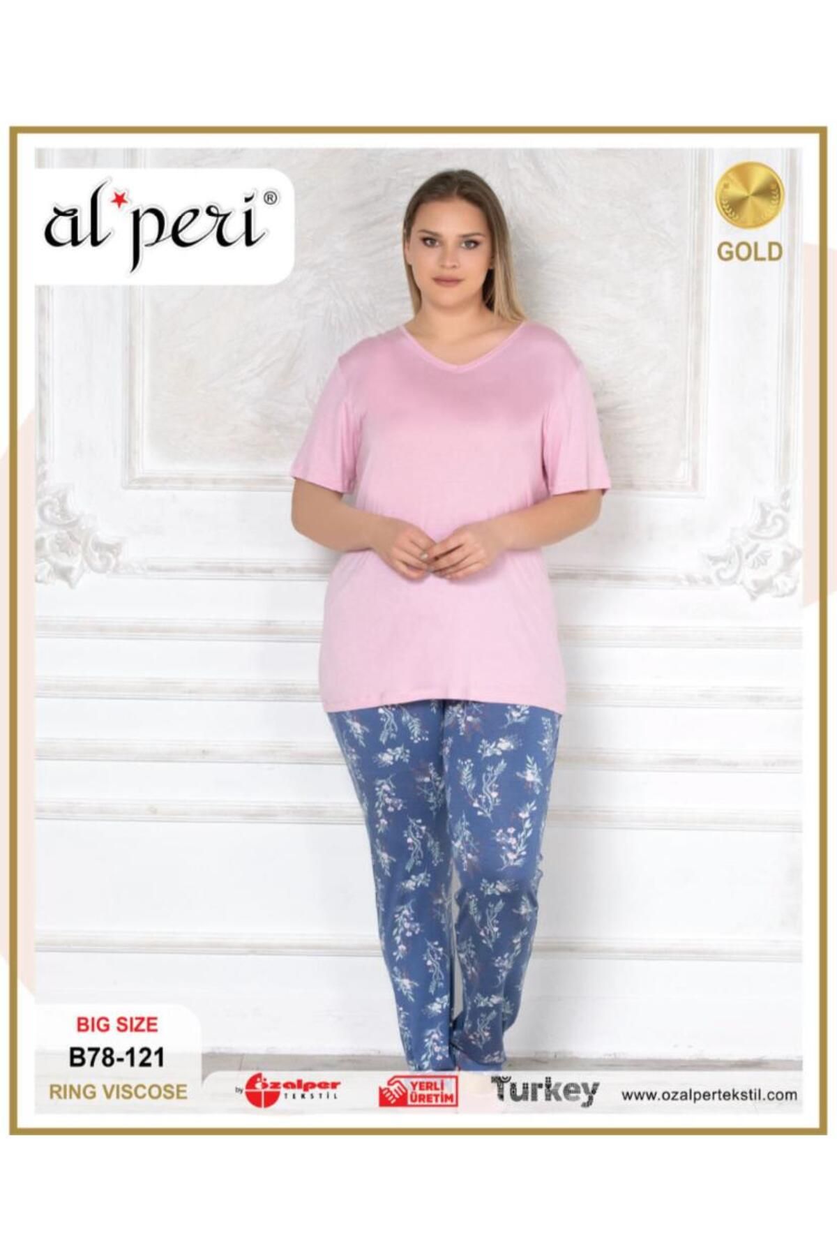 Alperi KISA KOLLU BATTAL PİJAMA TAKIMI