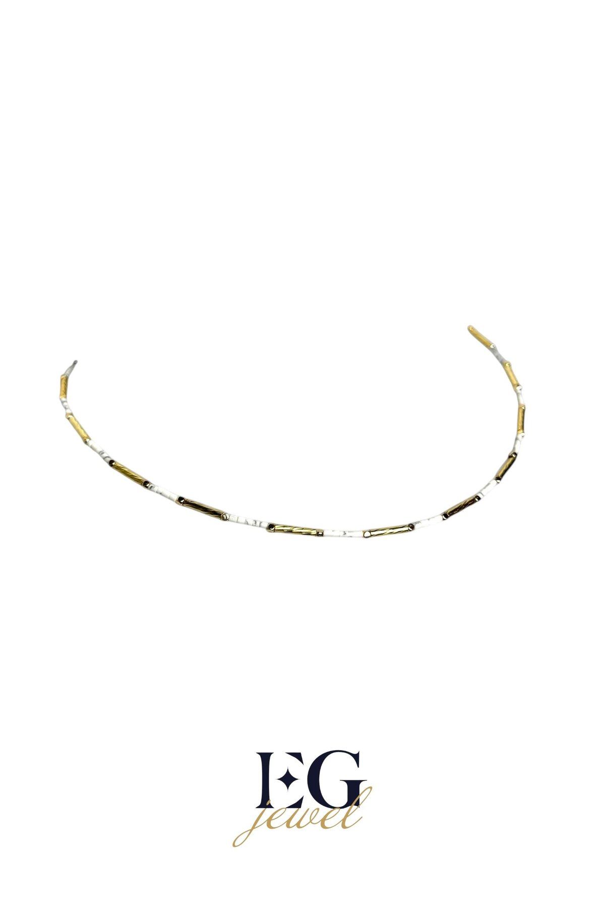 EG Jewels Atelier Aqua Serisi Havlit Beyaz Kolye