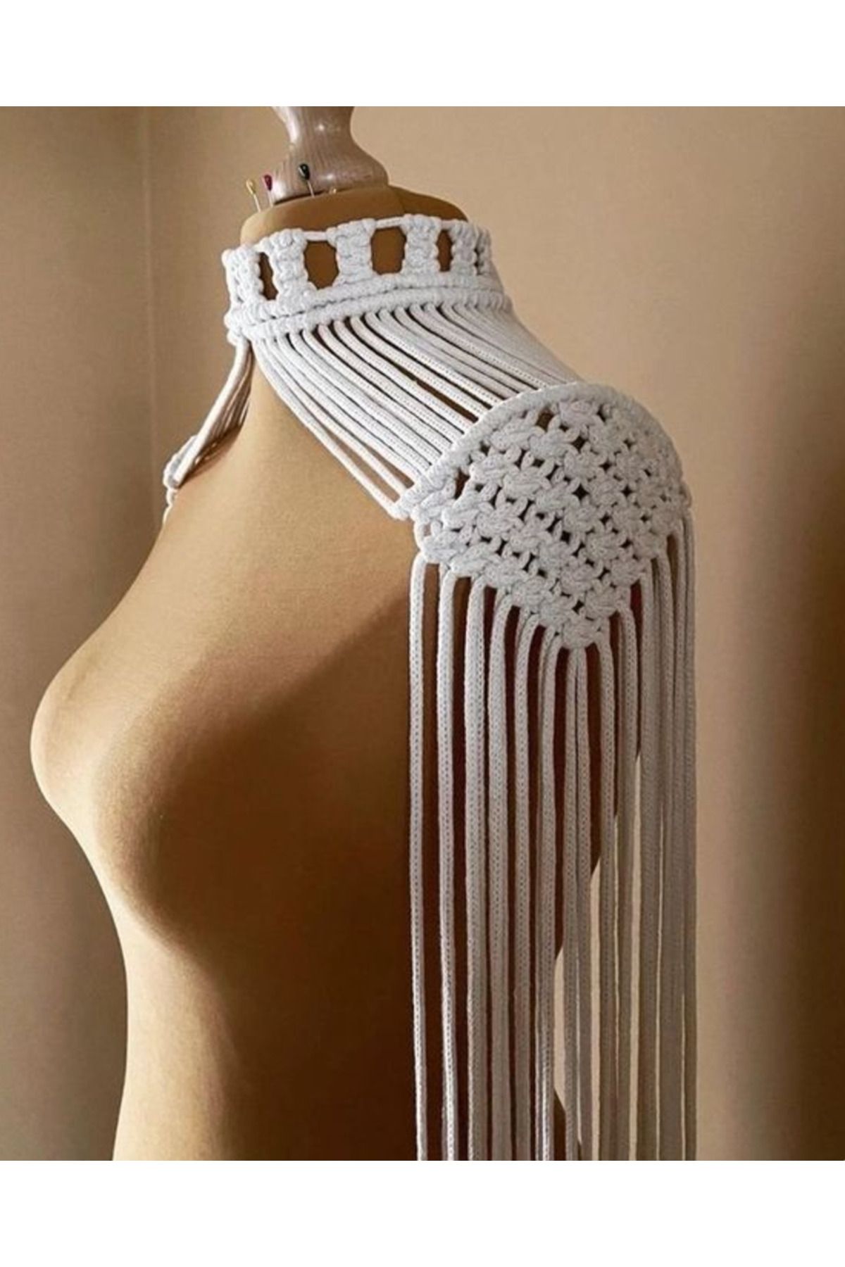 Bohem Shop El Örgüsü Omuz üstü Makrome Bohem Boho, Plaj Festival, Yazlık Hippi İplik
