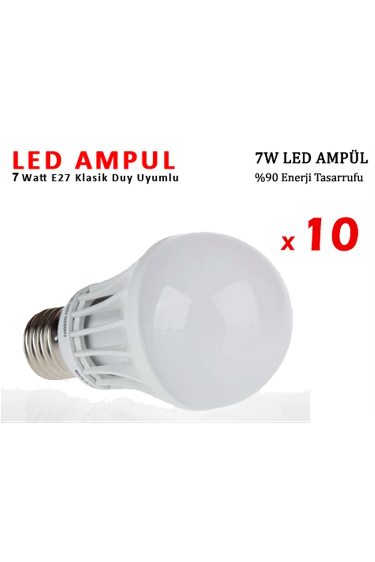 Biomak 7W Enerji Tasarruflu Led Ampul 10 Adet