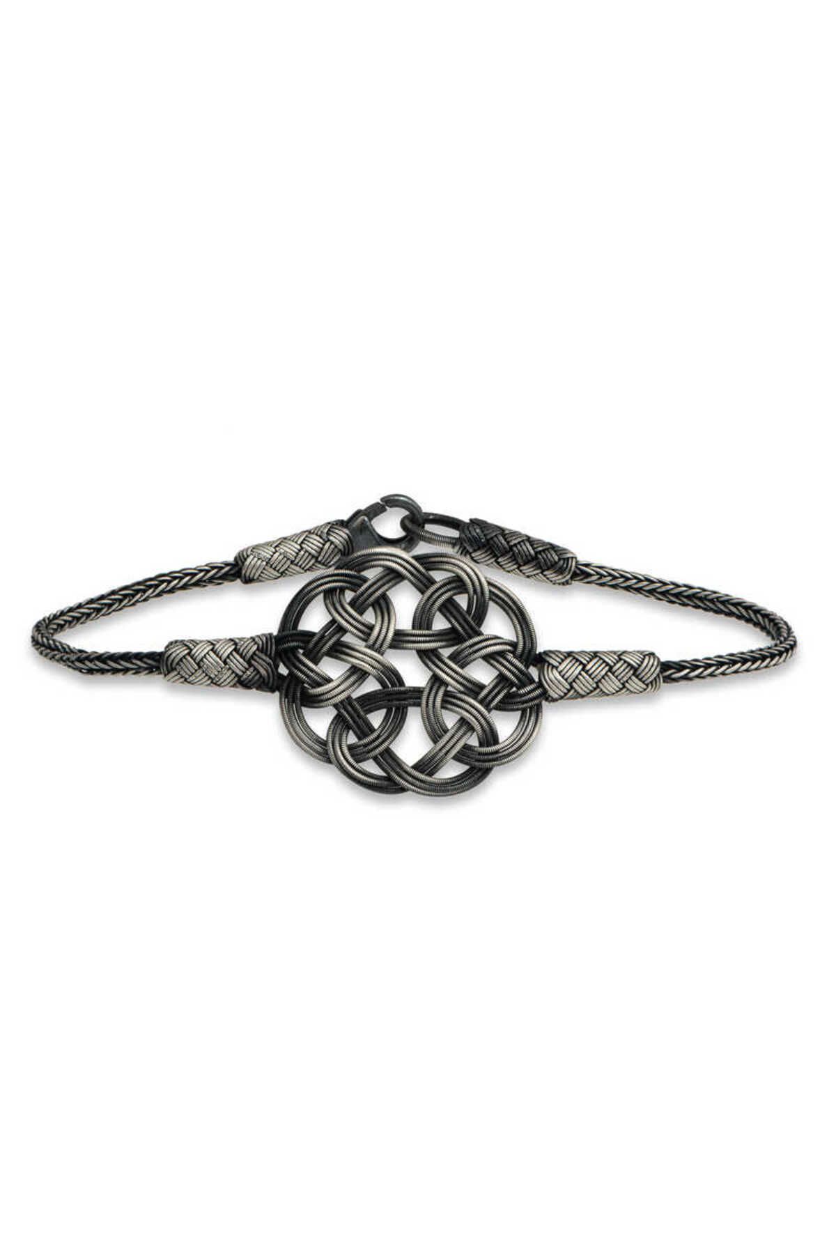 Findit Gümüş Kazaziye Örgü Bileklik GMS-T7232