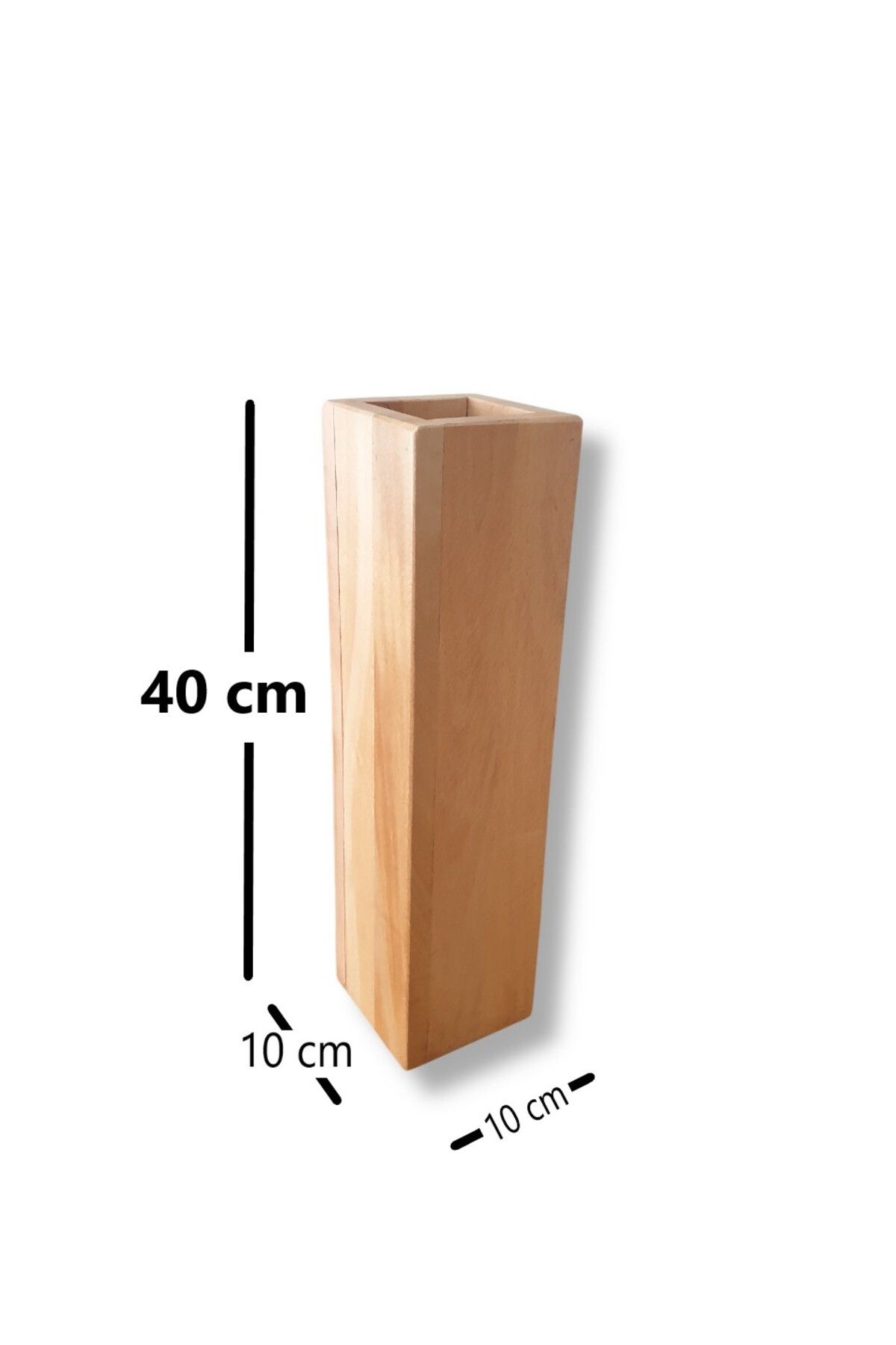 Flixora Ahşap Pampas, Cansız Çiçek Vazosu 40x10x10 cm