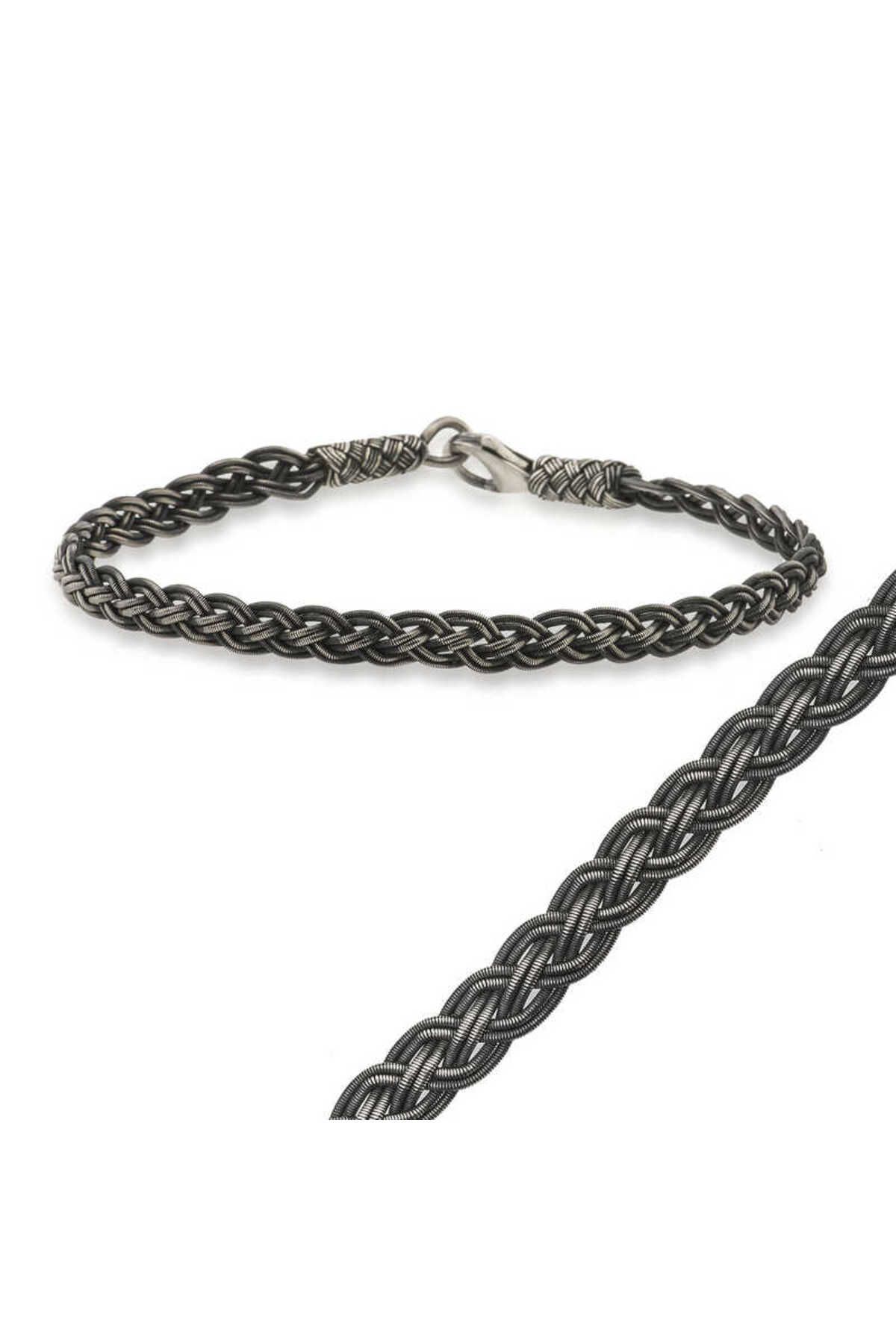 Findit Gümüş Kazaziye Örgü Bileklik GMS-BR0460612