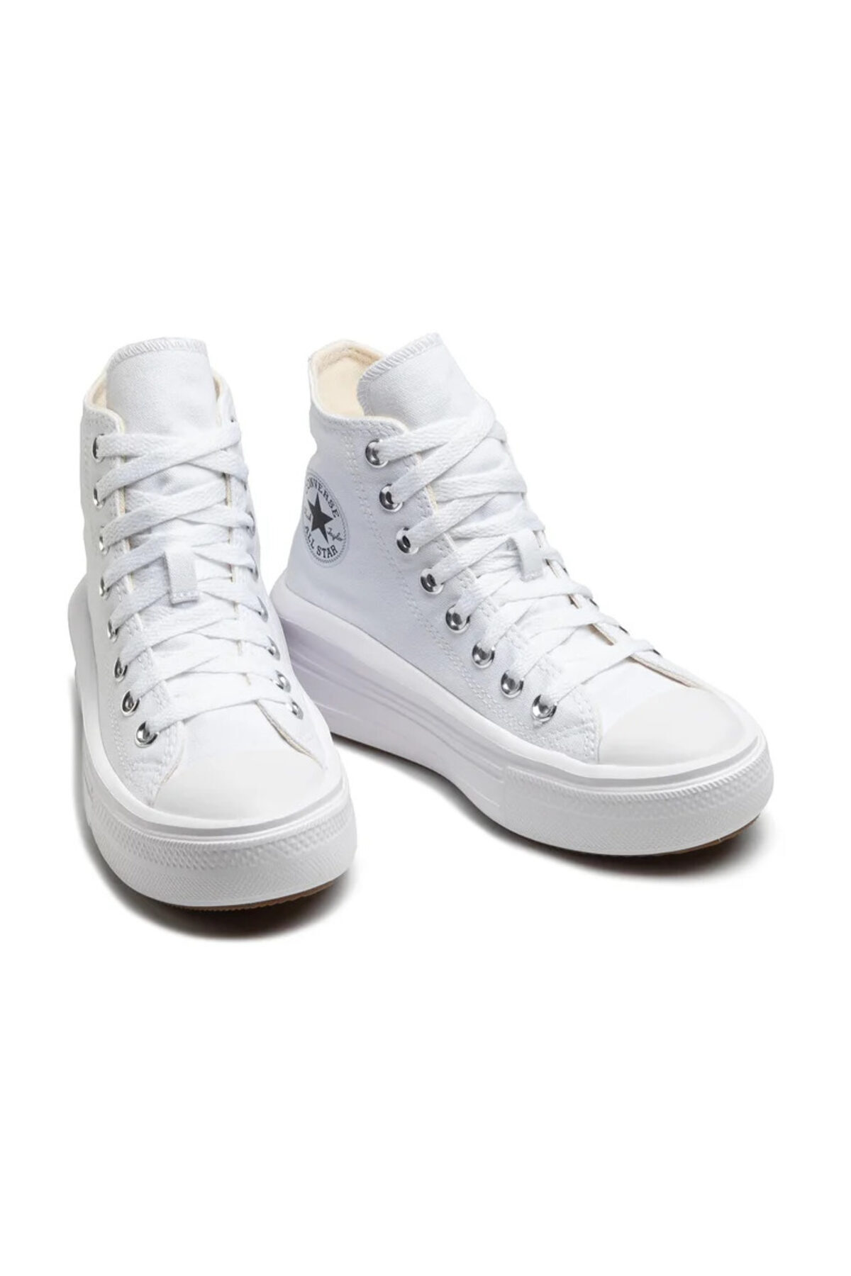 اسنیکر سفید زنانه Chuck Taylor All Star Move Converse کانورس اورجینال - تصویر 3