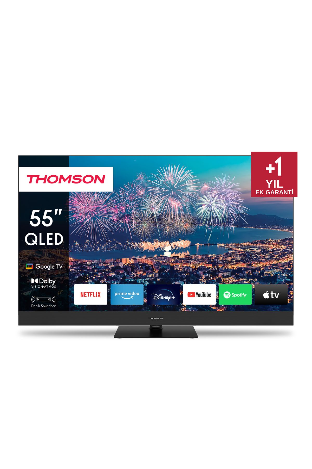 THOMSON 55QG6C14 55 inç 139 Ekran Uydu Alıcılı Ultra HD 4K Google Smart QLED Plus TV
