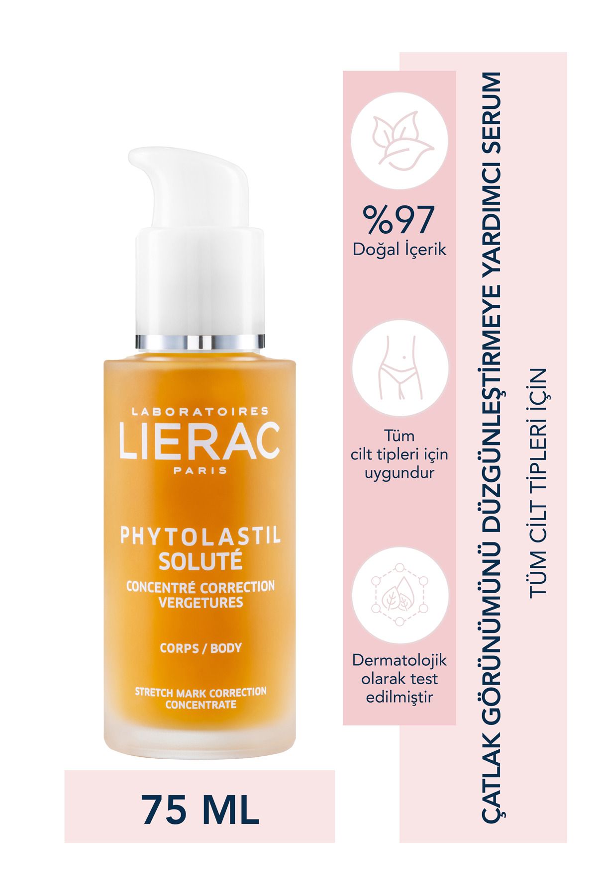 Lierac Phytolastil Solute Çatlak Görünümünü Azaltmaya Karşı Etkili Bitkisel Bakım Serumu 75 ml