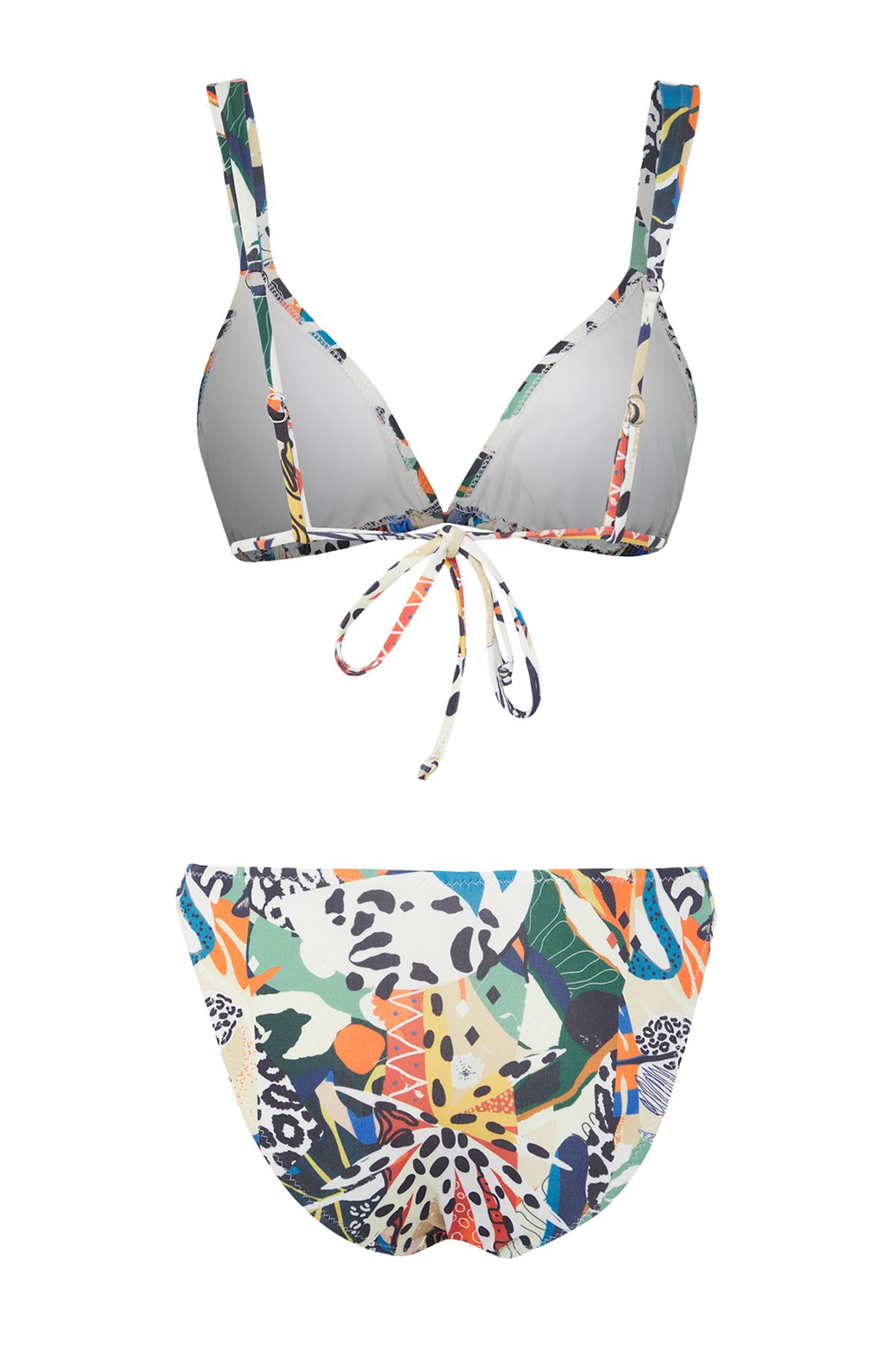 Trendyol Collection-Abstract Patterned Triangle Regular Bikini Set Tbess25Bt00098 9
