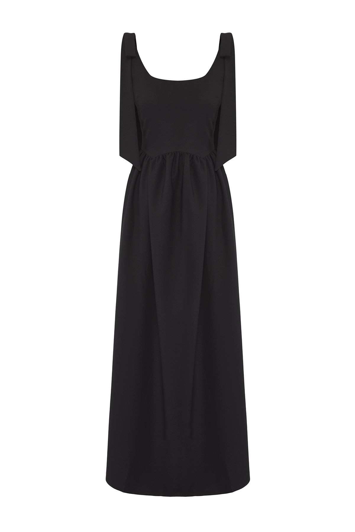 Trendyol Collection-Schwarze A-Linie-Abendkleider mit Schleife TPRSS25AE00110 6