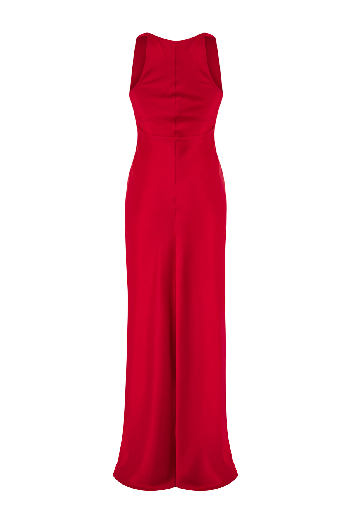 Trendyol Collection-Rotes, figurbetontes, gewebtes Maxi-Abendkleid aus Satin für die Nacht, Abschlusskleid TPRSS25AE00066 7