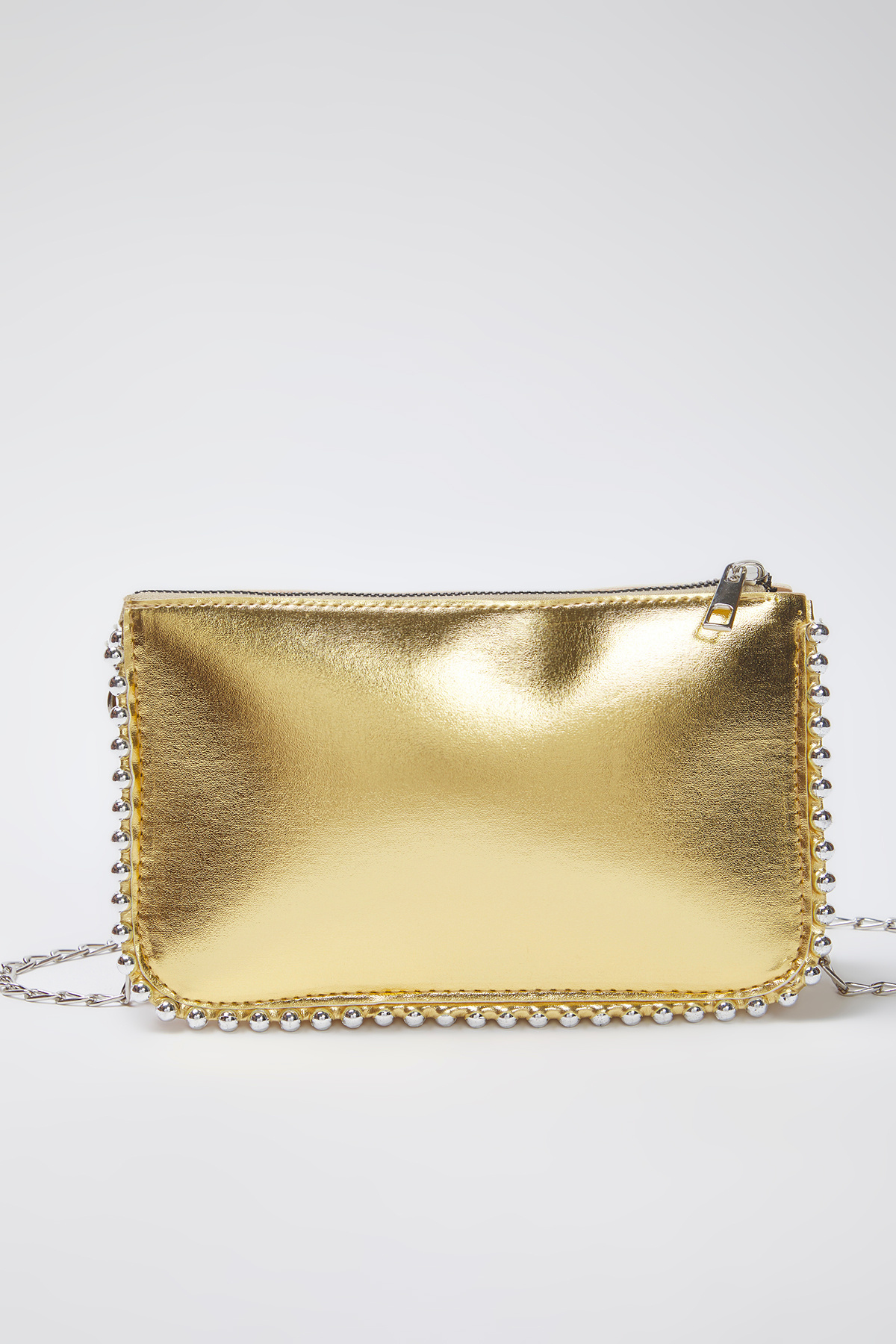 TRENDYOL SHOES-Gold Studded Cross Strap Women's Wallet Bag Twoaw25Oc00005 3