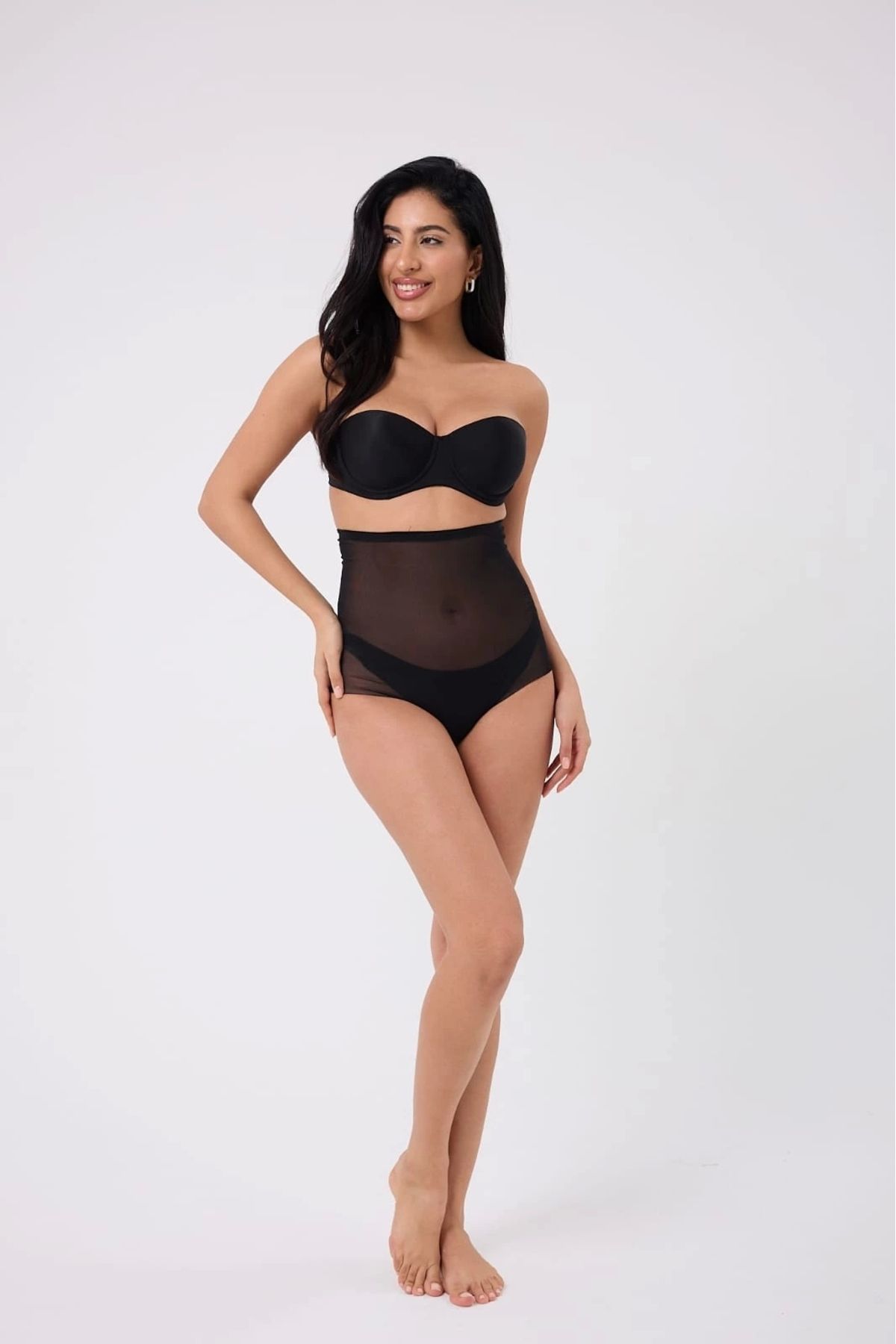 Nemere Freshness 0006 Lazer Kesim Tül Yüksek Bel Slip Korse