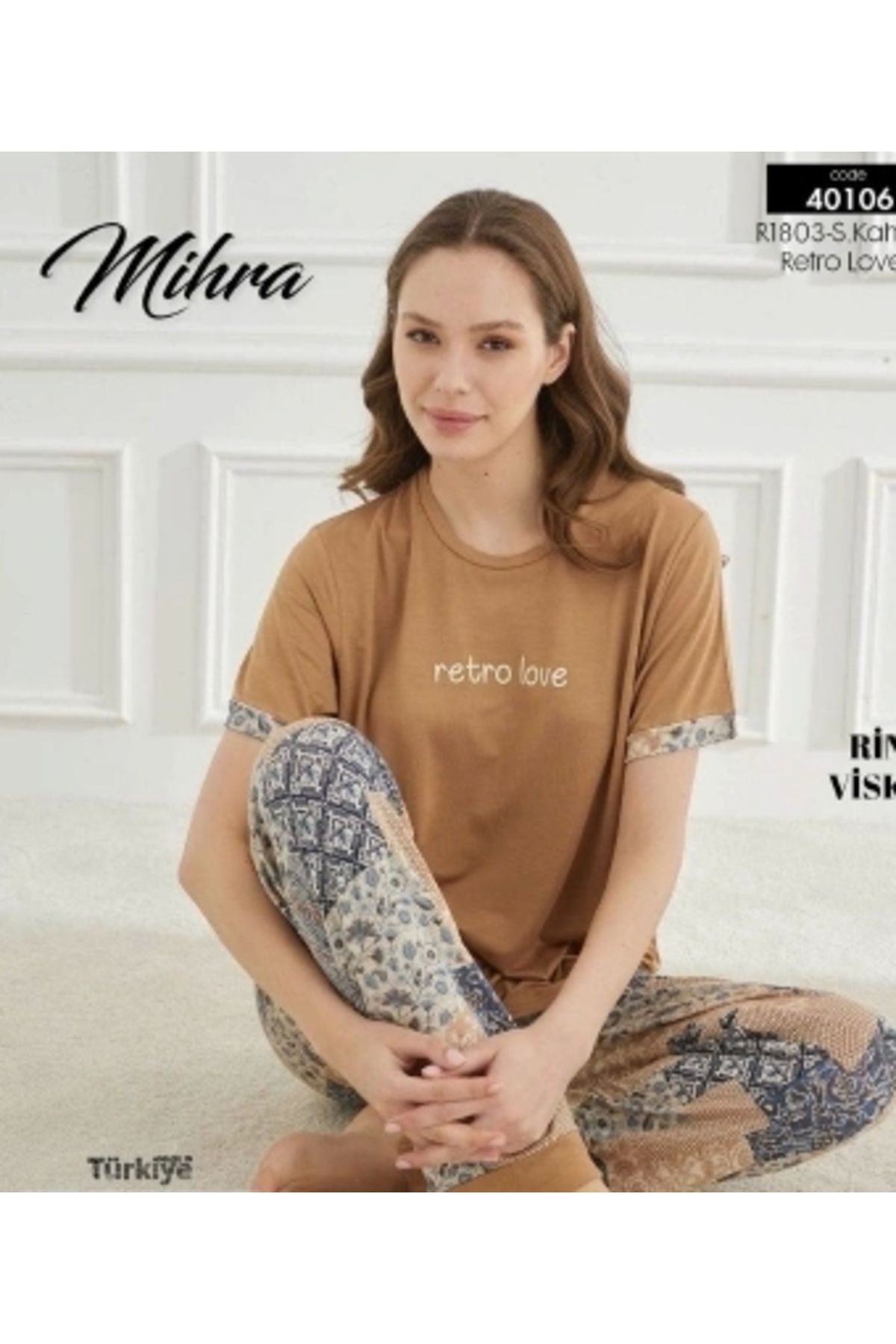 Nemere Mihra 40106 Kadın Kısa Kol Pijama Takımı