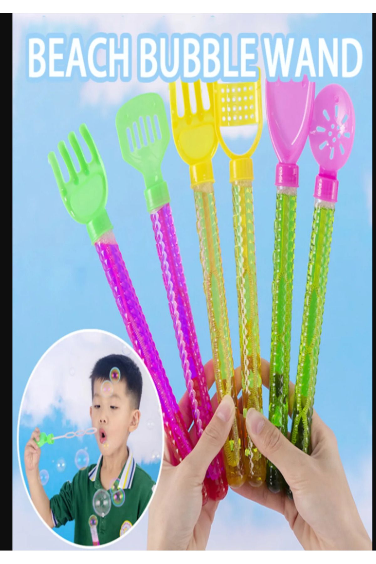 Ax Axentia Kürekli Köpük 3 Adet Oyuncak Baloncuk Yapma Değneği Üflemeli Hazneli Köpük Oyunu