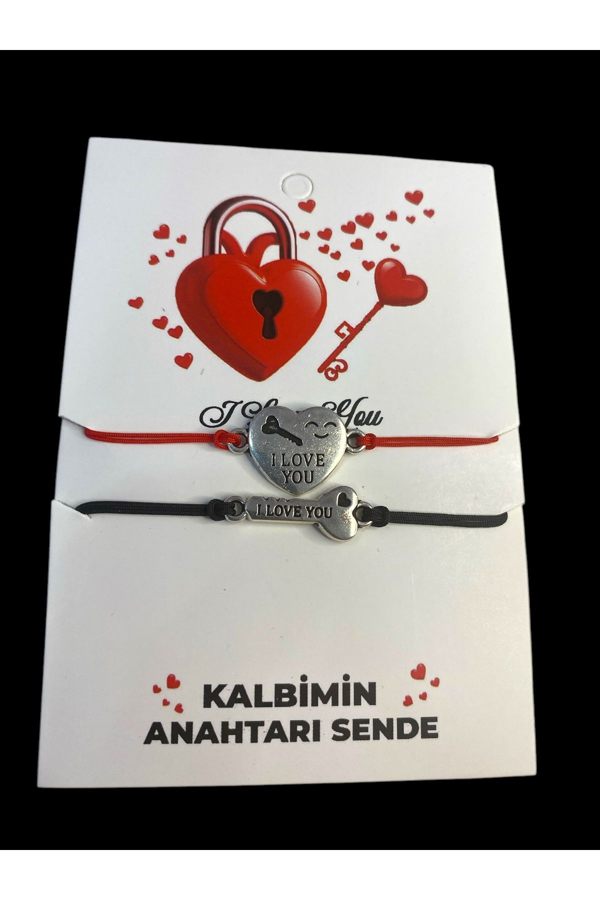 DKY KALBİMİN ANAHTARI SENDE ÇİFT SEVGİLİ ARKADAŞ EŞ BİLEKLİĞİ