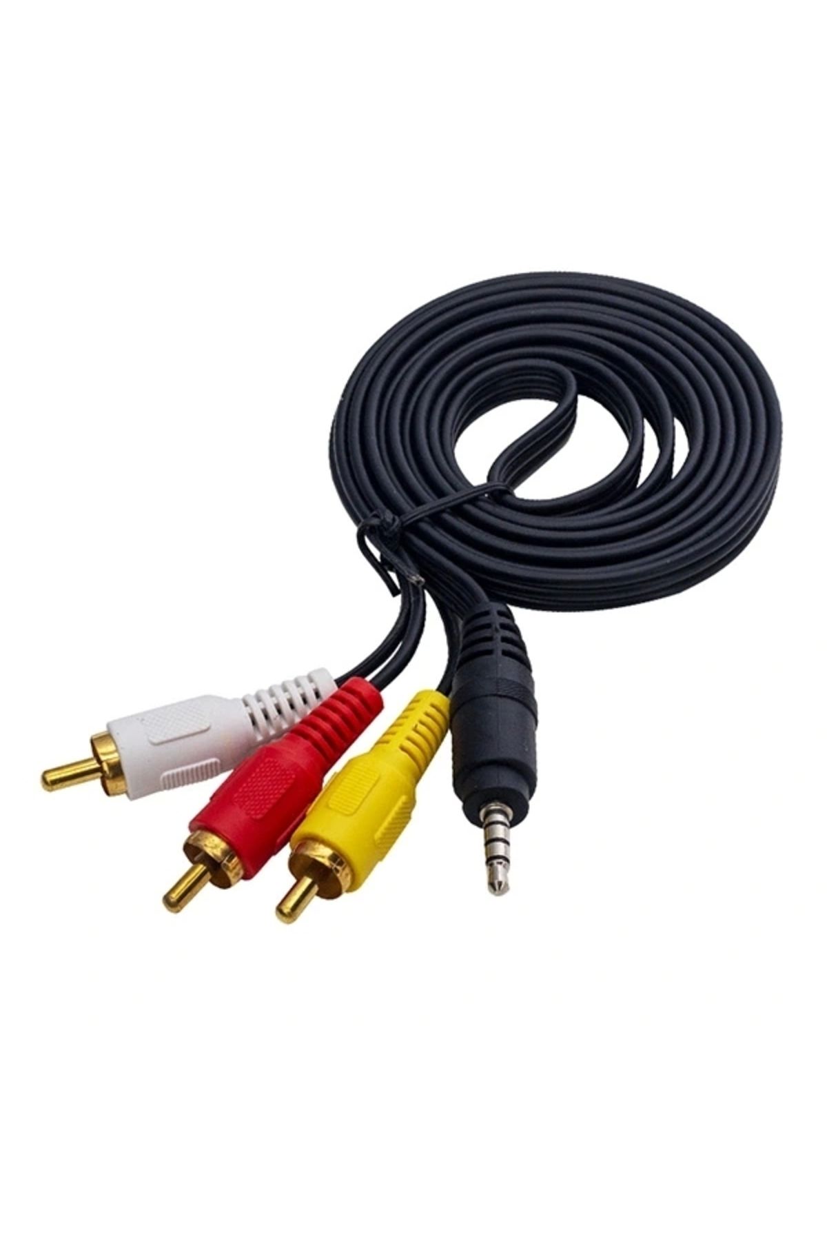 STOREMAX DİSCMAN KABLOSU 1.5 METRE (3.5MM STEREO 3 BOĞUMLU - 3RCA KABLO) (5047)