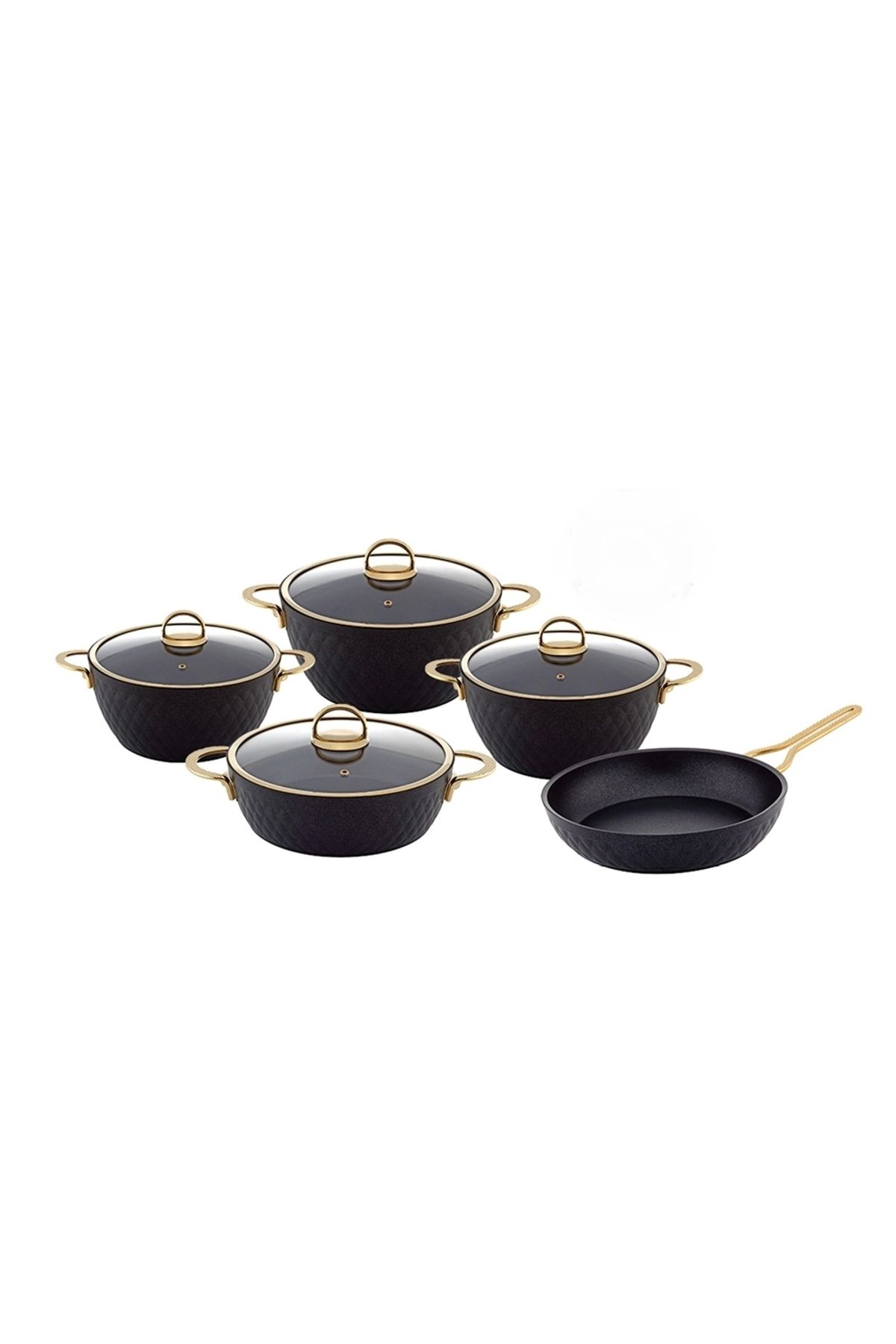 Vivaldi Lidya Diamond 9 Parça Granit Set
