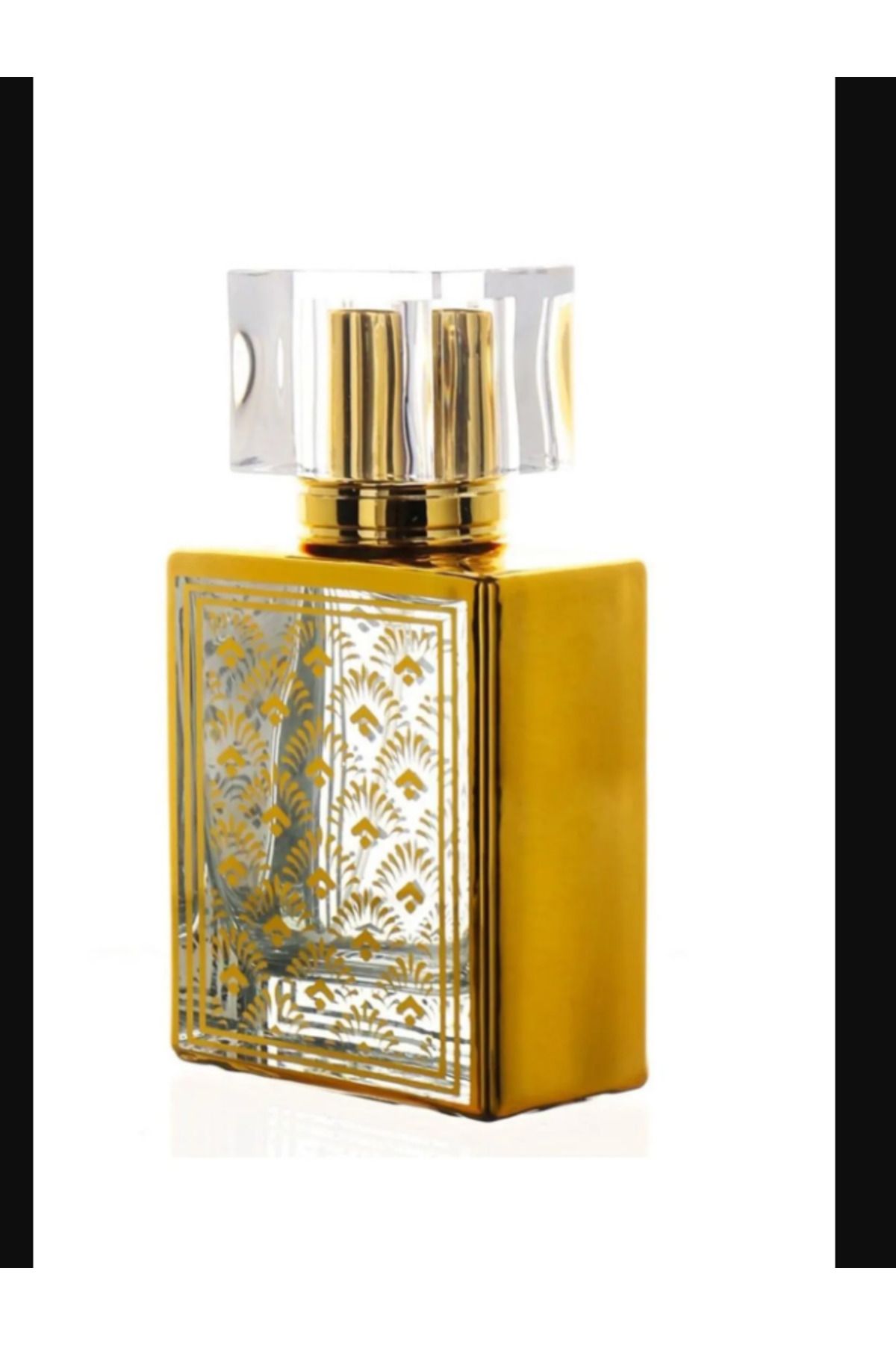 Ax Axentia Hediyelik Doldurulabilir Cam Parfüm Şişesi 50 ml Gold Desenli