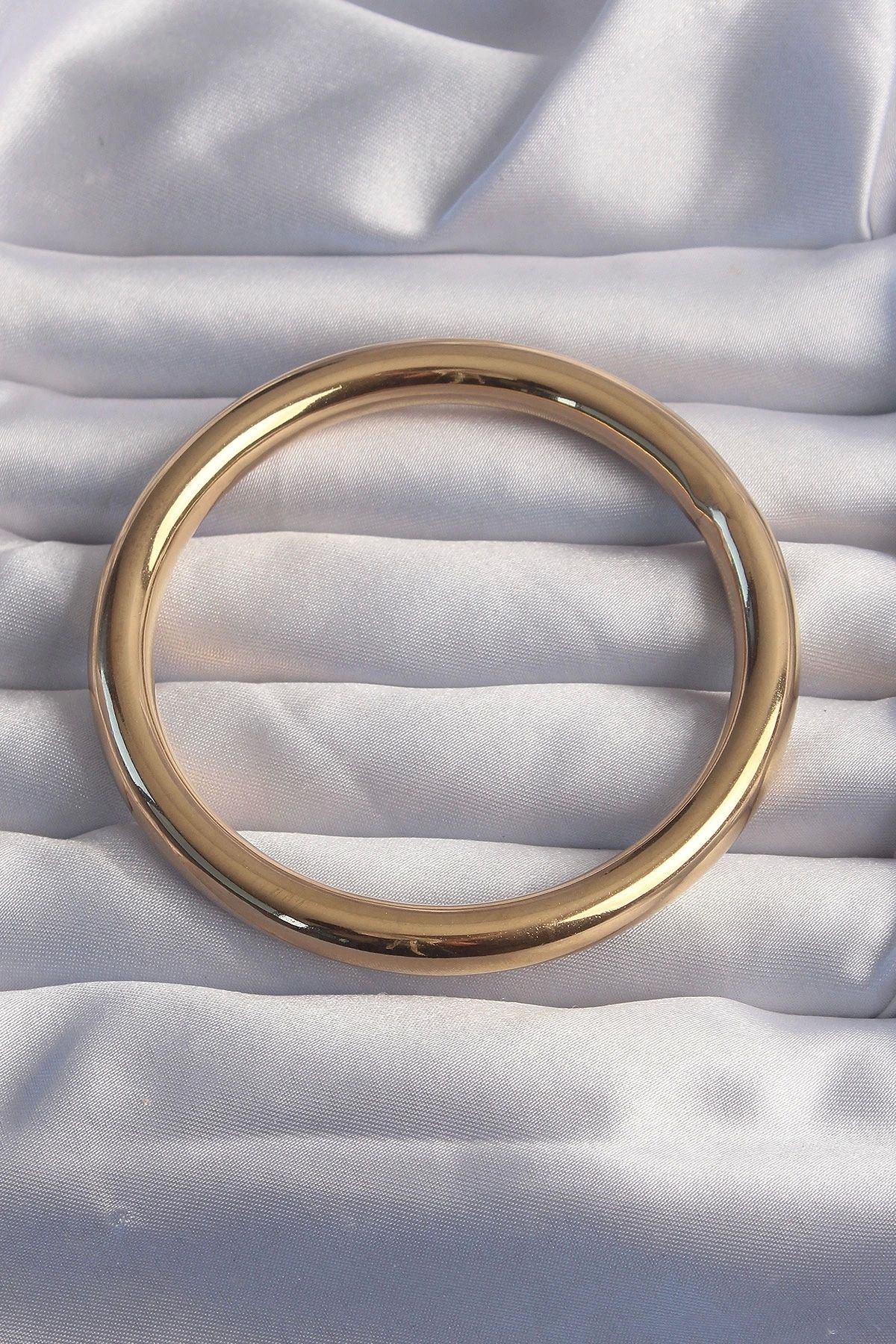 Clariss 316L Çelik Gold Renk Kalın Bileklik