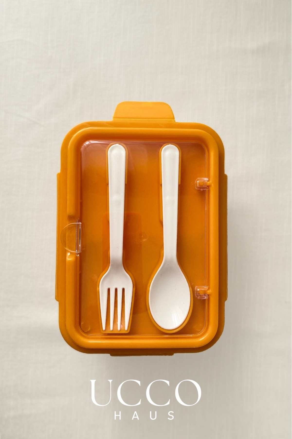 UCCO-2 Compartments 1700 ml Leakproof Storage and Nutrition Container – Spoon Fork, Removable Inner Chamber, Pp 7 Pieces 6