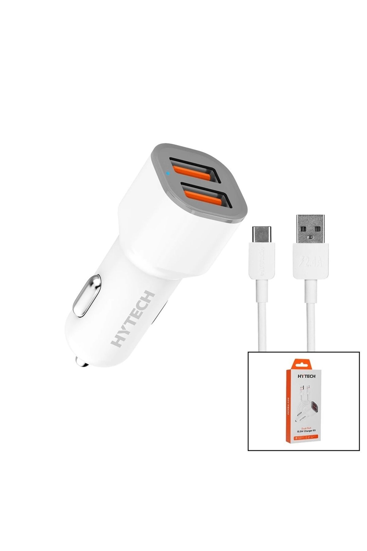 STOREMAX TYPE-C - KABLOLU OTO - ARAÇ ÇAKMAKLIK ŞARJ BAŞLIK SET 15.5W - 1MT KABLO HY-X46 (5047)