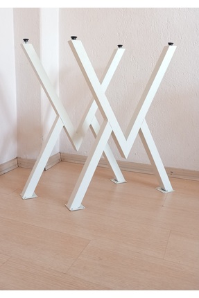 ELA FURNITURE V Metal ayak - Yemek masası - Mutfak masası - Masa ayağı - 2 Ad...