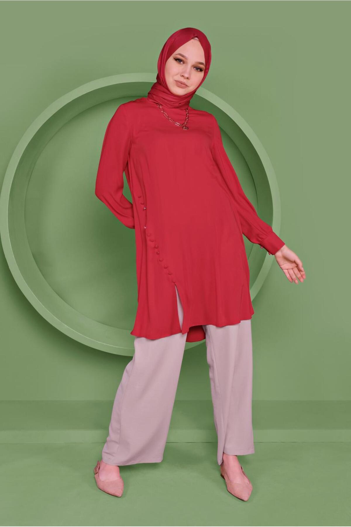 آلوینا تونیک دکمهدار از کنار ۴۱۳۵۱ آلوینا تونیک دکمهدار از کنار ۴۱۳۵۱