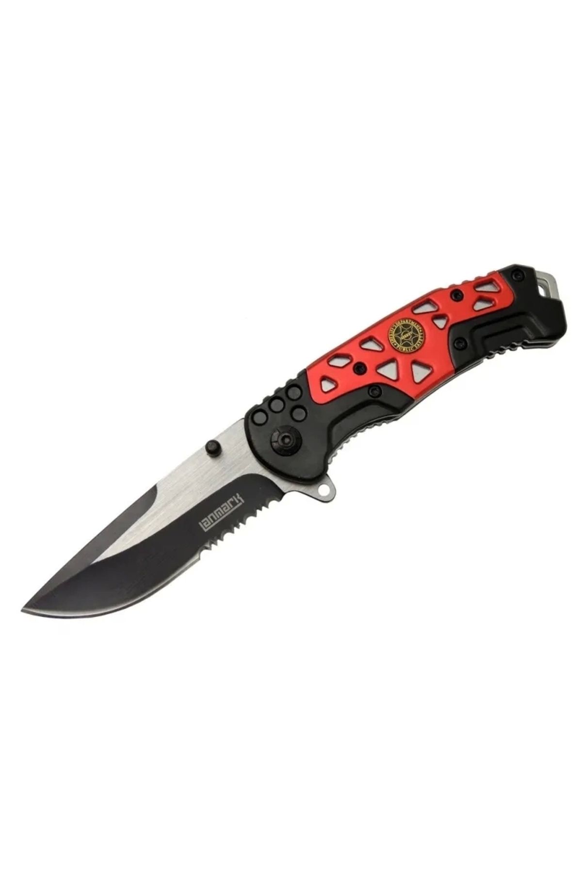 YNT İthalat Mx10b Kırmızı Testereli Outdoor Çakı 21 Cm - Otomatik, Perçinli