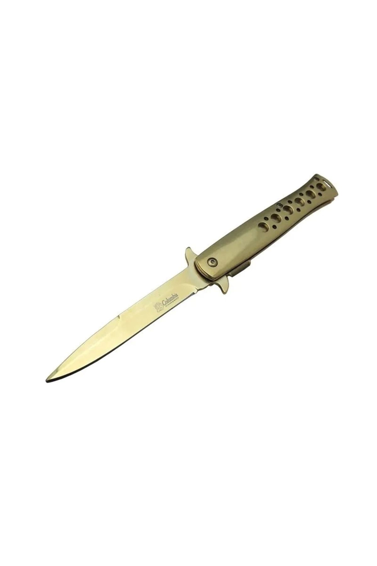 YNT İthalat Tac-force 1111a T-lite Gold Kamp / Av Çakısı 23cm- Yarı Otomatik, Metal Sap, Kemerlikli