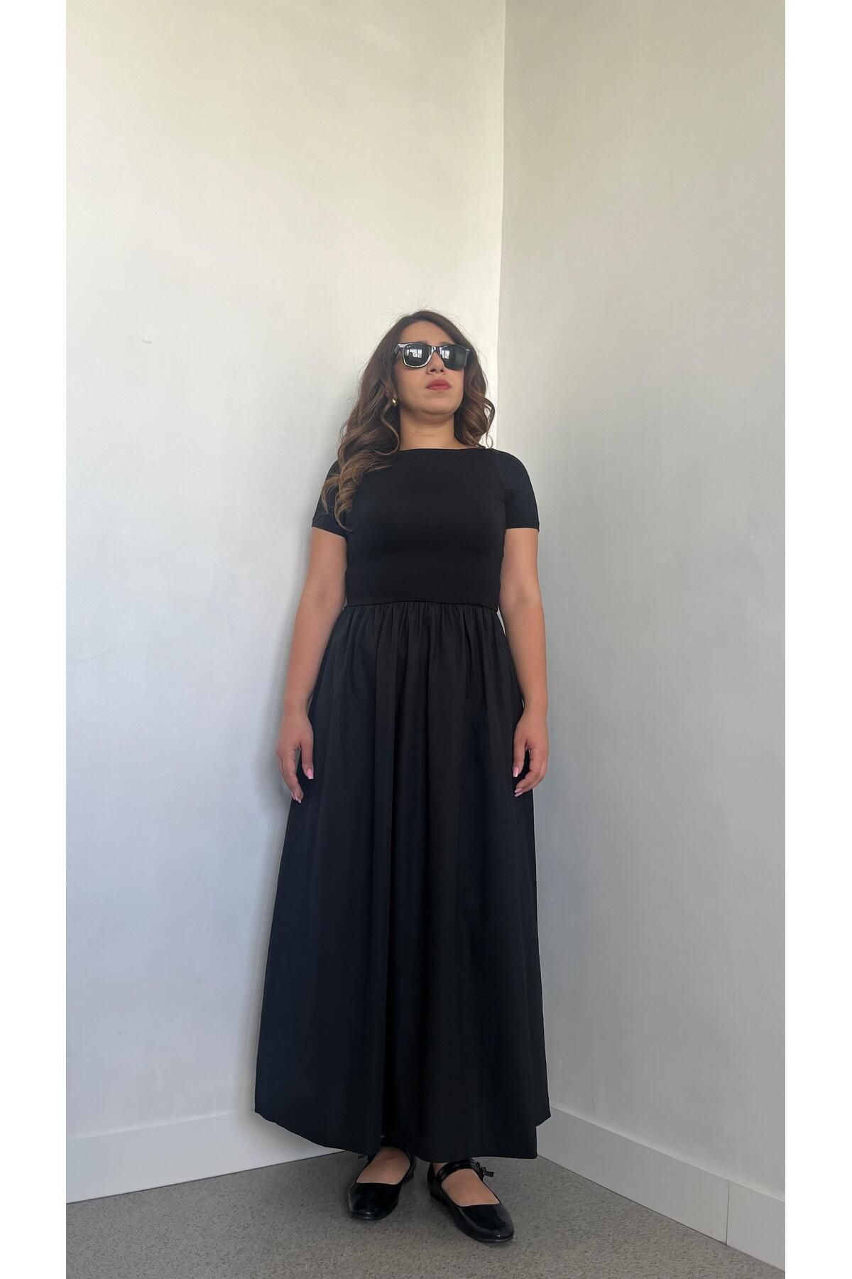 Gizybutik Debose Kısa Kollu Elbise