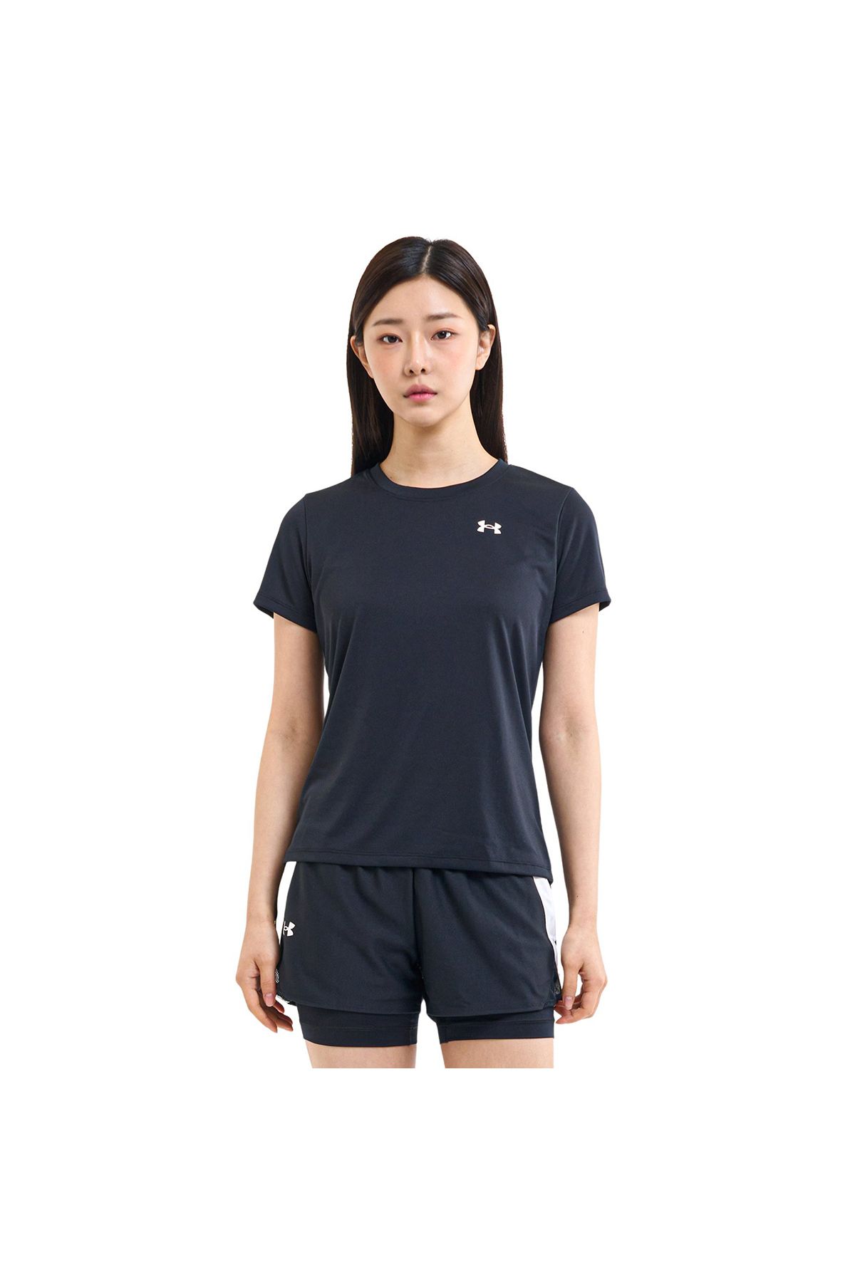 Under Armour Tech Solid Kadın Siyah Yuvarlak Yaka Tişört
