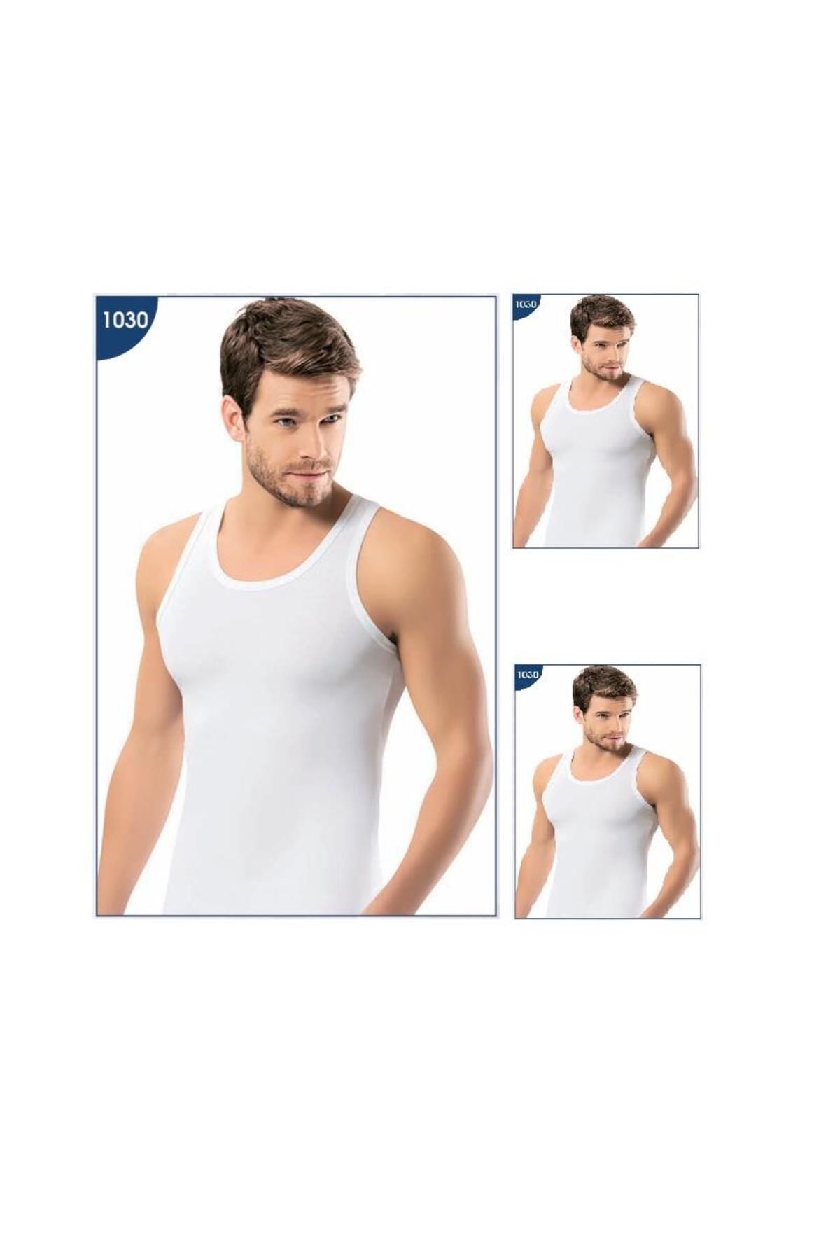 Vendas Palvelu Erkek Beyaz Atlet %100 Pamuklu 6'lü Paket