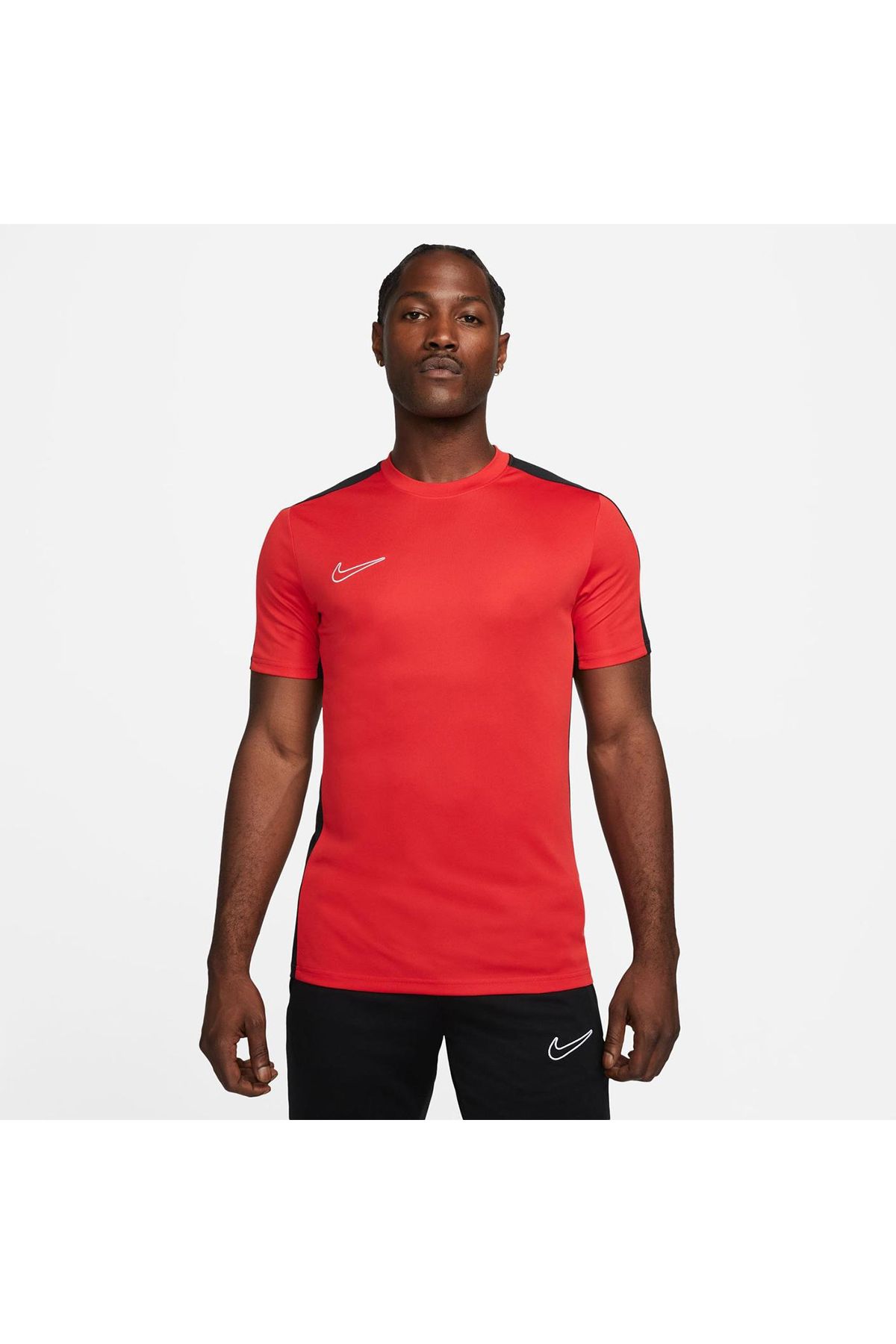 Nike Dri-Fit Academy 23 Erkek Kırmızı Yuvarlak Yaka Tişört