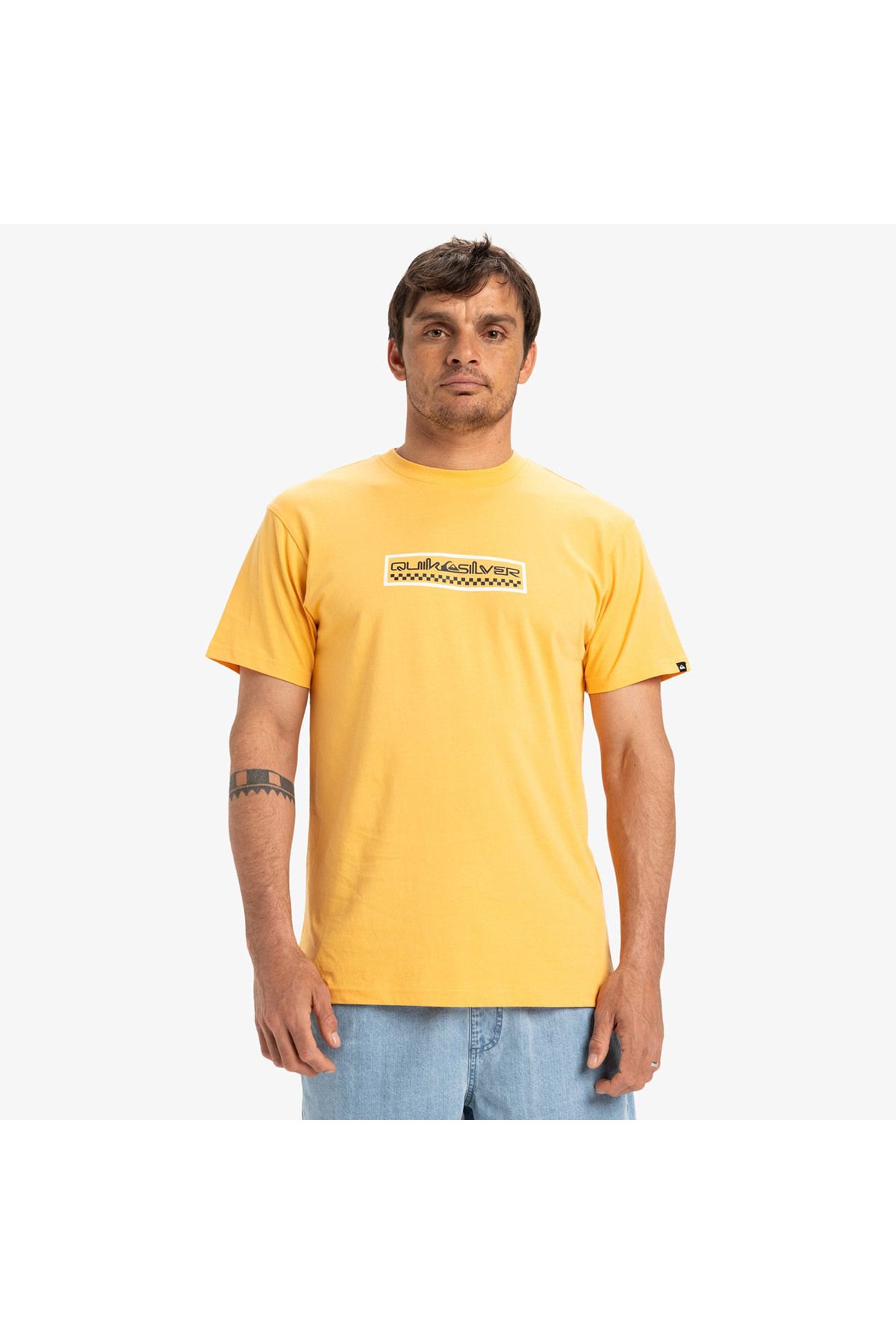 Quiksilver Ev Sun Dagger Erkek Sarı Yuvarlak Yaka Tişört