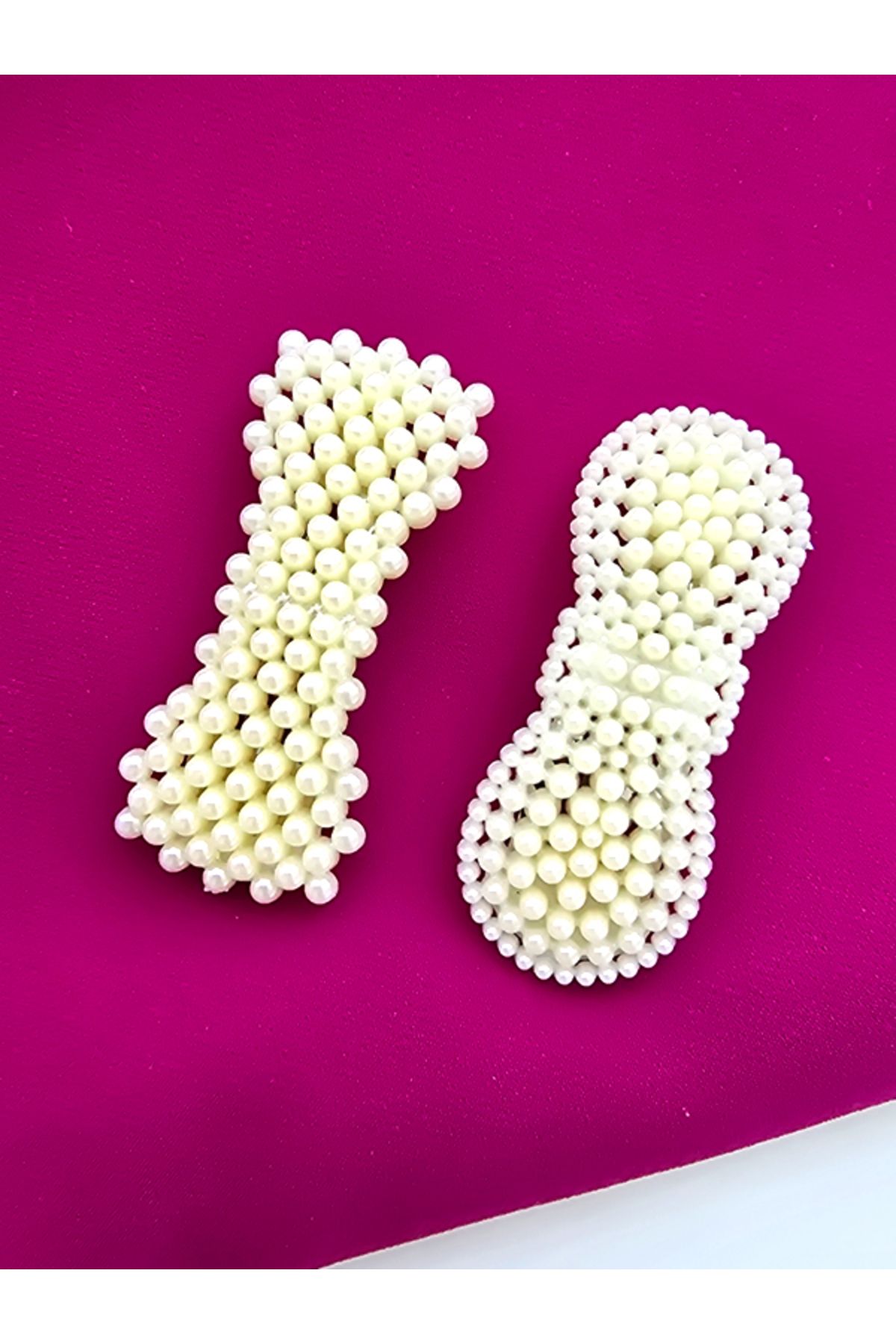 Riccoco Accessory İncili 2'li Büyük Boy Çıt Çıt Toka