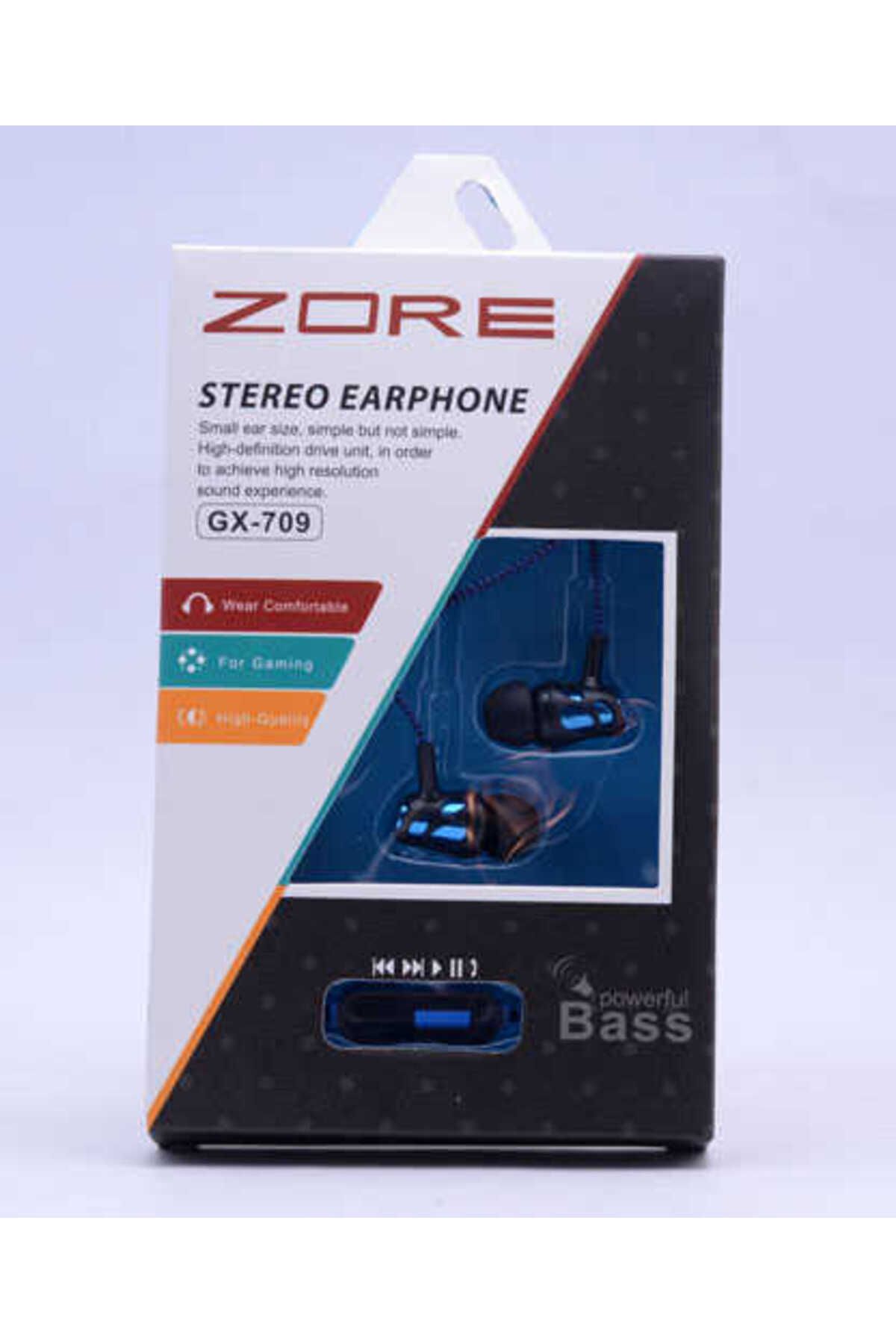 HTstore Zore GX-709 Mp3 Stereo Kulaklık-Mavi