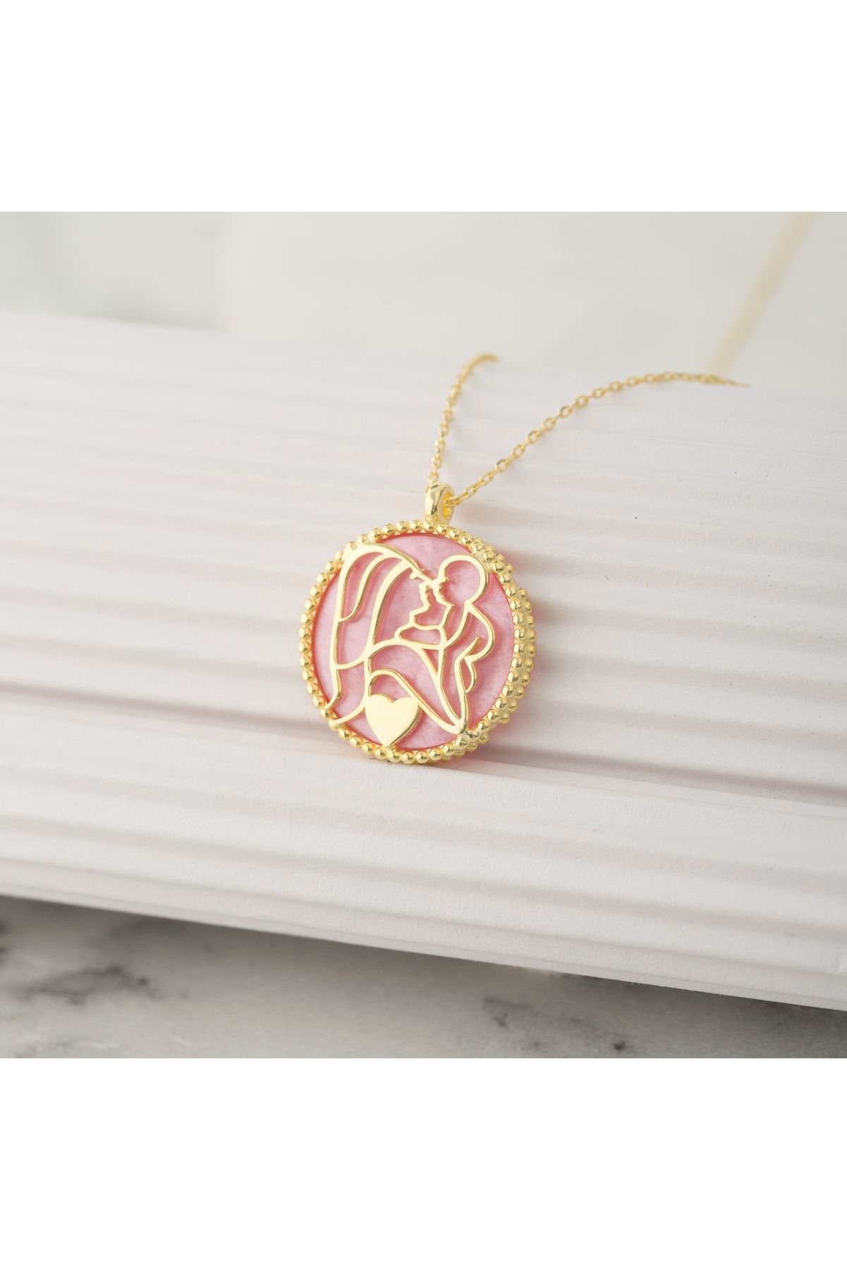 LOTUS JW Anne Bebek Gümüş Kolye (Gold) | 925 Ayar Gümüş Kolye